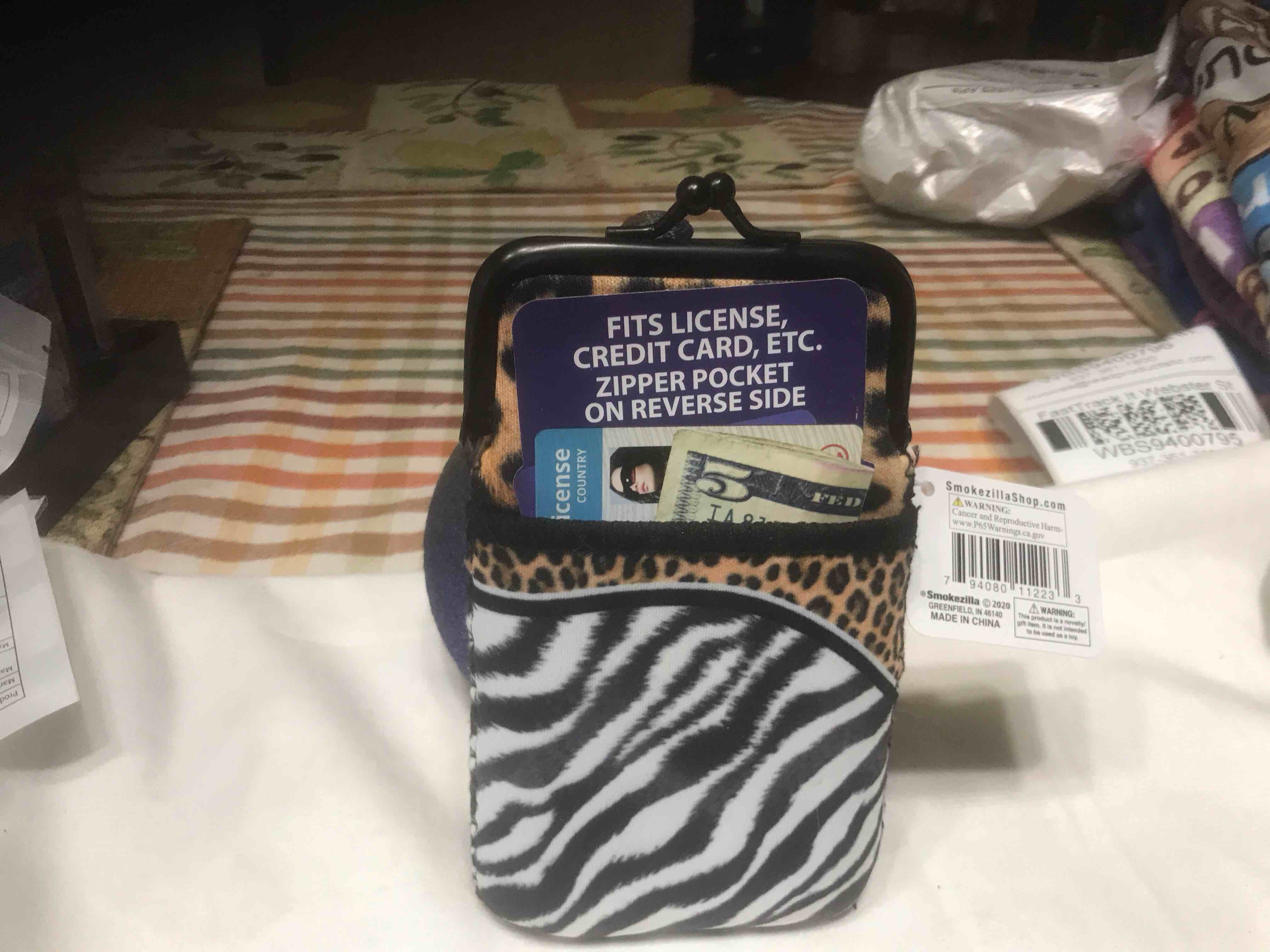 Condition photo showing New/Like New for cigarette pouch fits license credit card etc