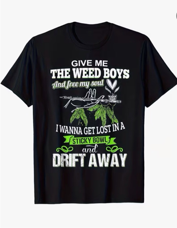 Condition photo showing New/Like New for Men'S Culture T-Shirt | Funny Weed Lover with Leaf Joint Design, Soft Breathable Fabric, Classic Fit for Casual Wear, Crew Neck, Slight Stretch, Regular Fit, Perfect for All-Season, Print Pattern in Black, Green, White