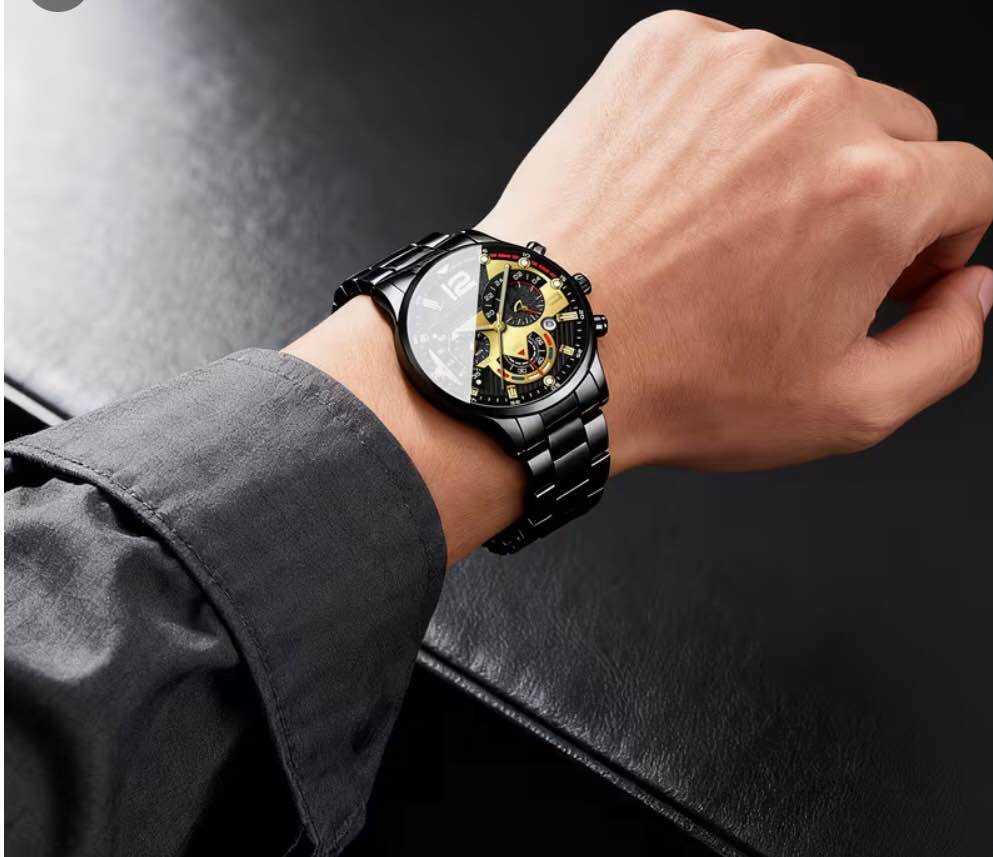 Condition photo showing New/Like New for Men's Fashion Business Versatile Quartz Watch, Zinc Alloy Strap Case, Multiple Styles and Combinations, Ideal Gift for Him, Perfect for Daily Outings/ Parties/ Business