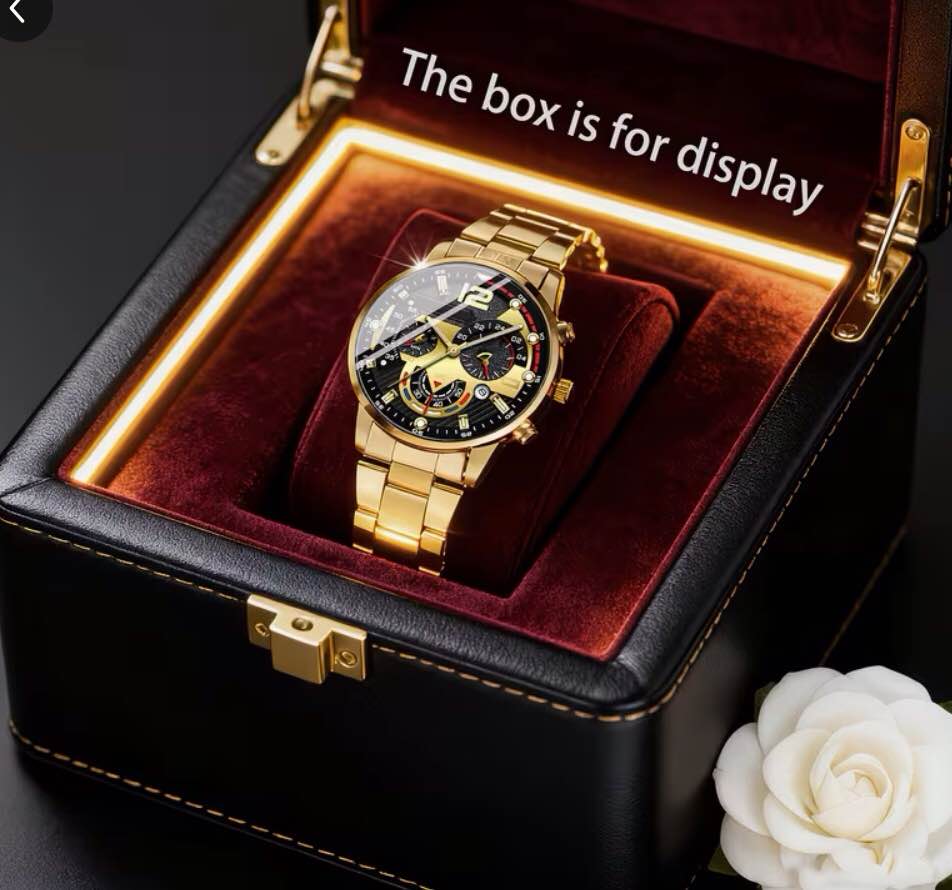 Condition photo showing New/Like New for Men's Fashion Business Versatile Quartz Watch, Zinc Alloy Strap Case, Multiple Styles and Combinations, Ideal Gift for Him, Perfect for Daily Outings/ Parties/ Business