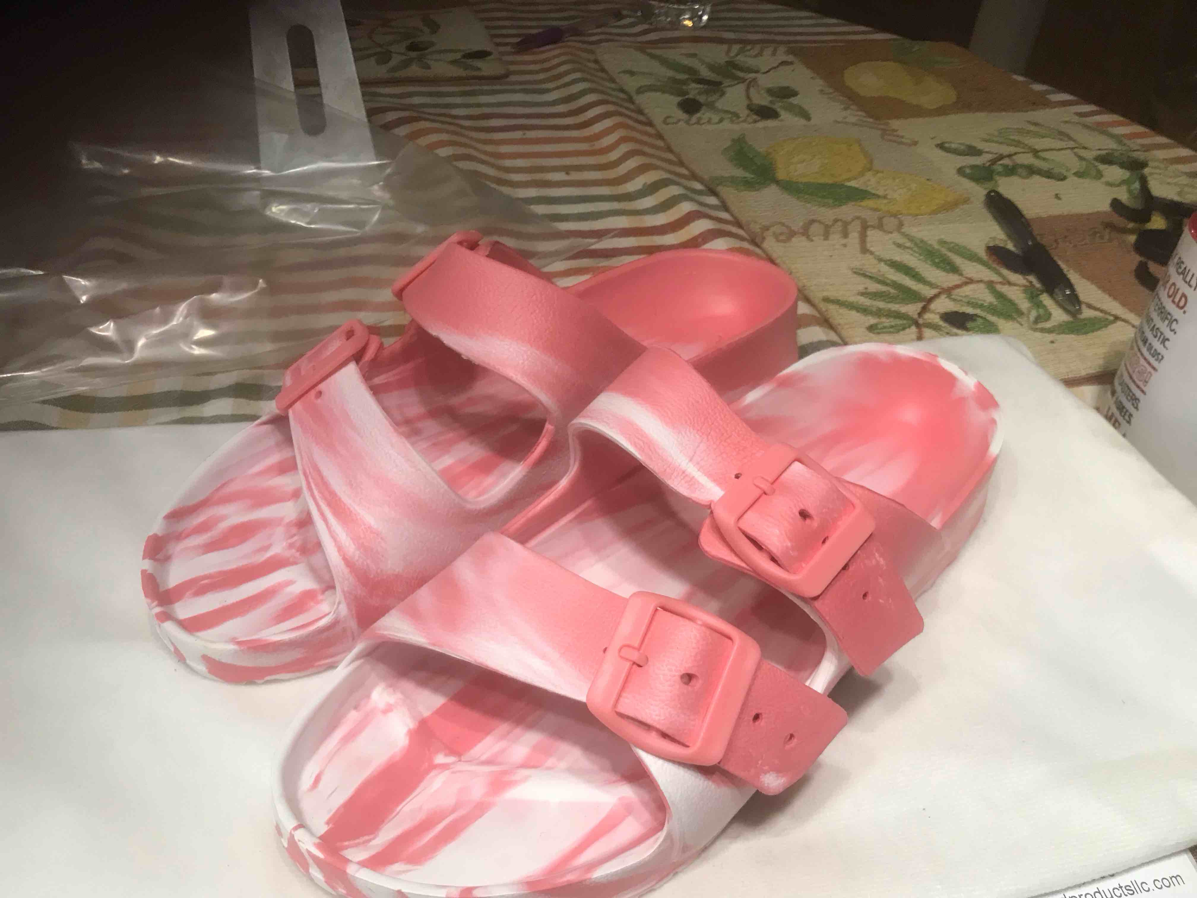 Condition photo showing New/Like New for women’s size 10/11 summer sandals