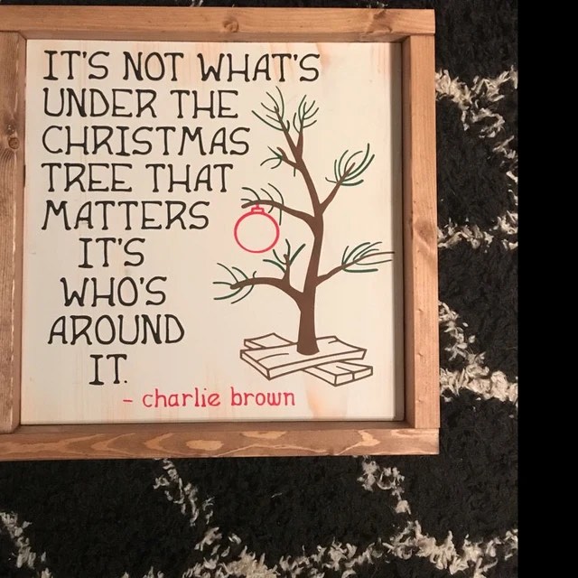 Charlie Brown Quote Wooden Sign 