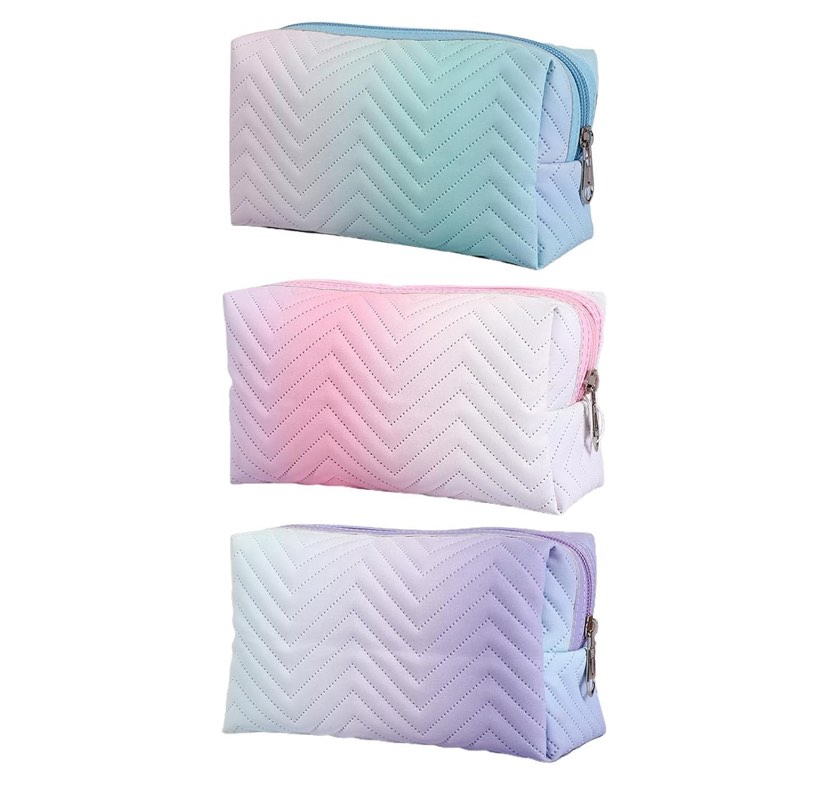 (3 pack gradient) SAZ DEKOR Portable Makeup Brush Holder Storage Case Gifts for Travel Use Makeup Artist Gradient 