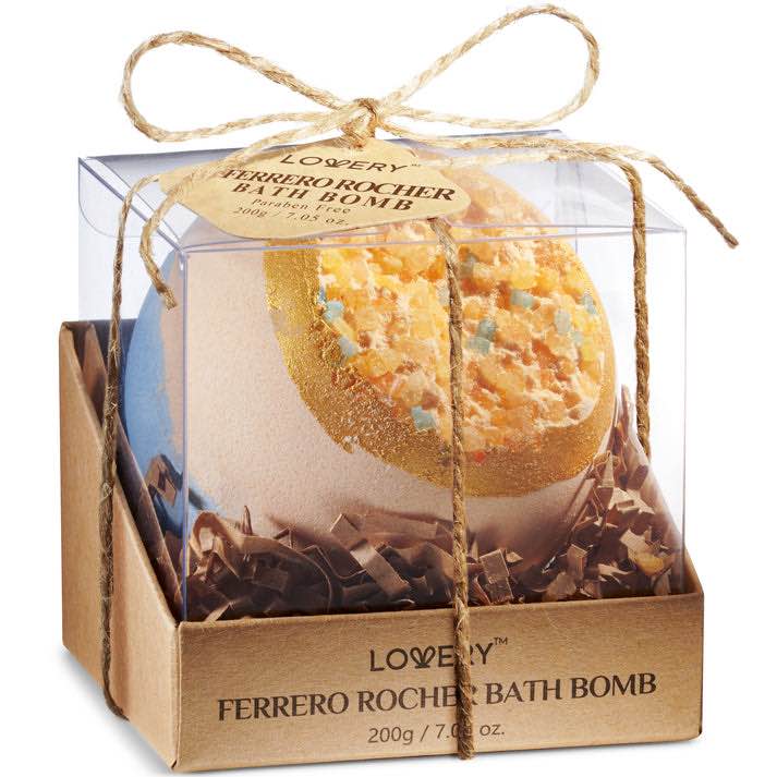 Ferrero Rocher Handmade Bath Bomb - 7oz Extra Large Bath Fizzy