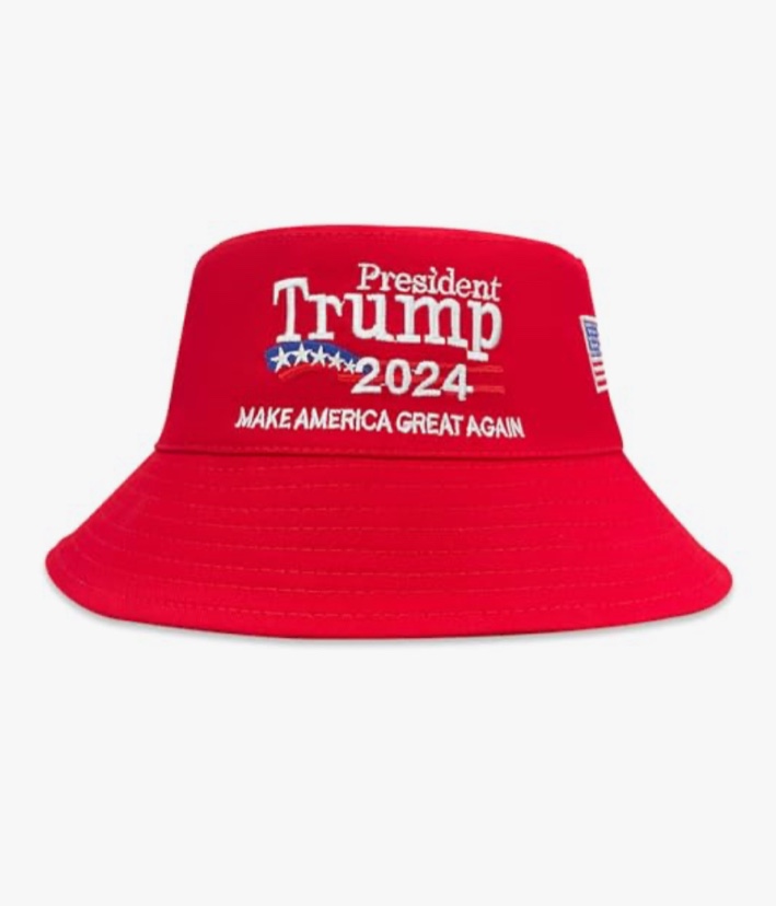 President Trump 2024 Make America Back Again Bucket Hat (Red)