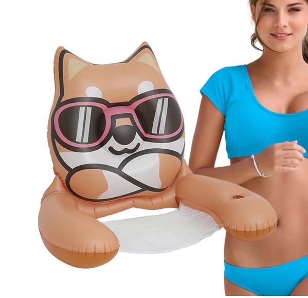 Pool Float Pool Chair with Cup Holder and Backrest Pool Chair for Summer Lake Pool
