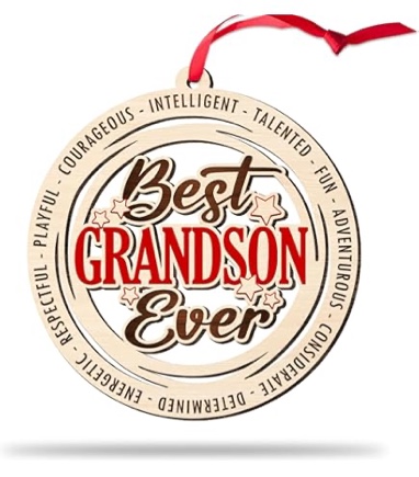 Best Grandson Ever Christmas Ornament 