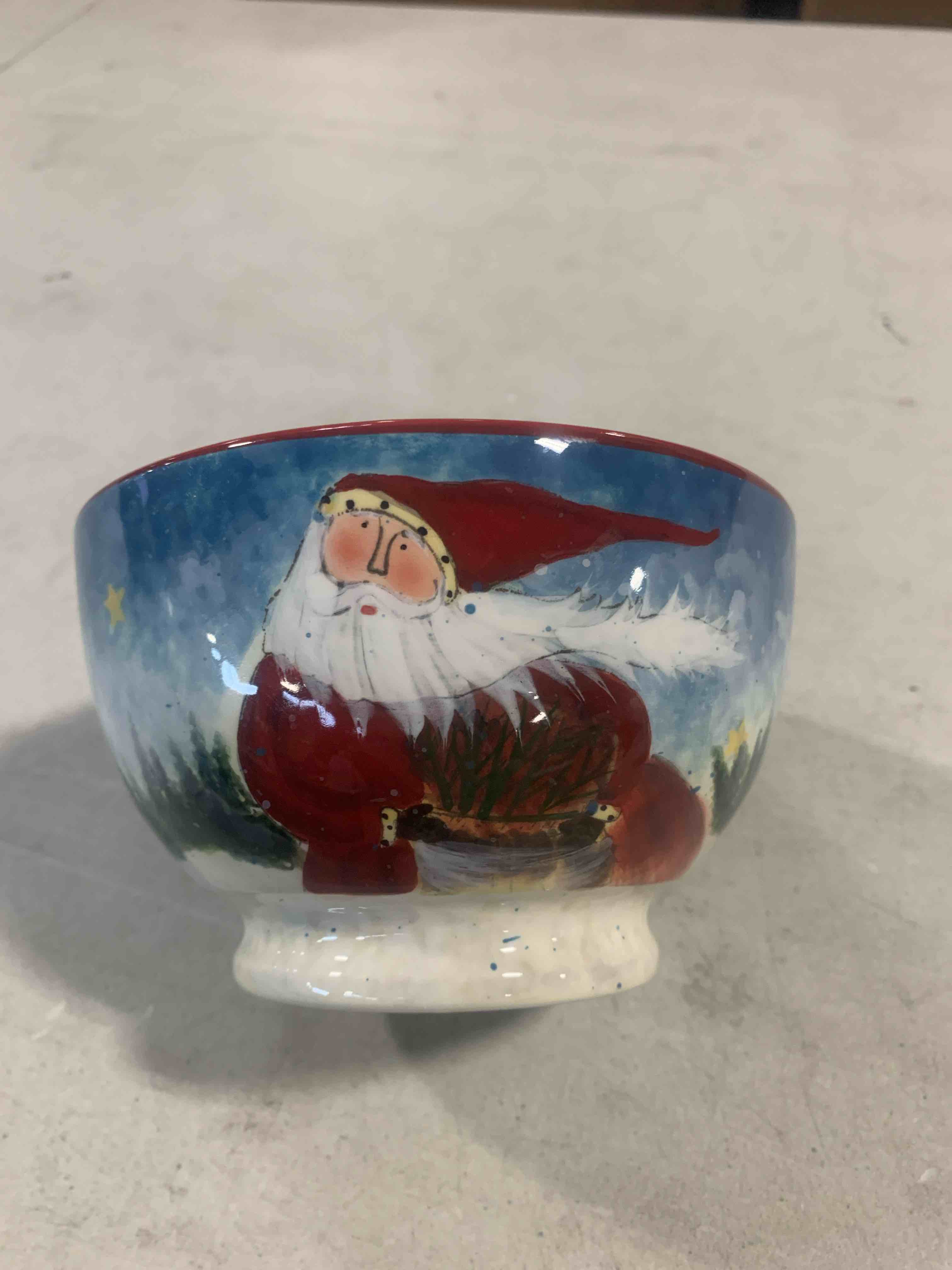 Susan Winget Ceramic Dish (Santa)