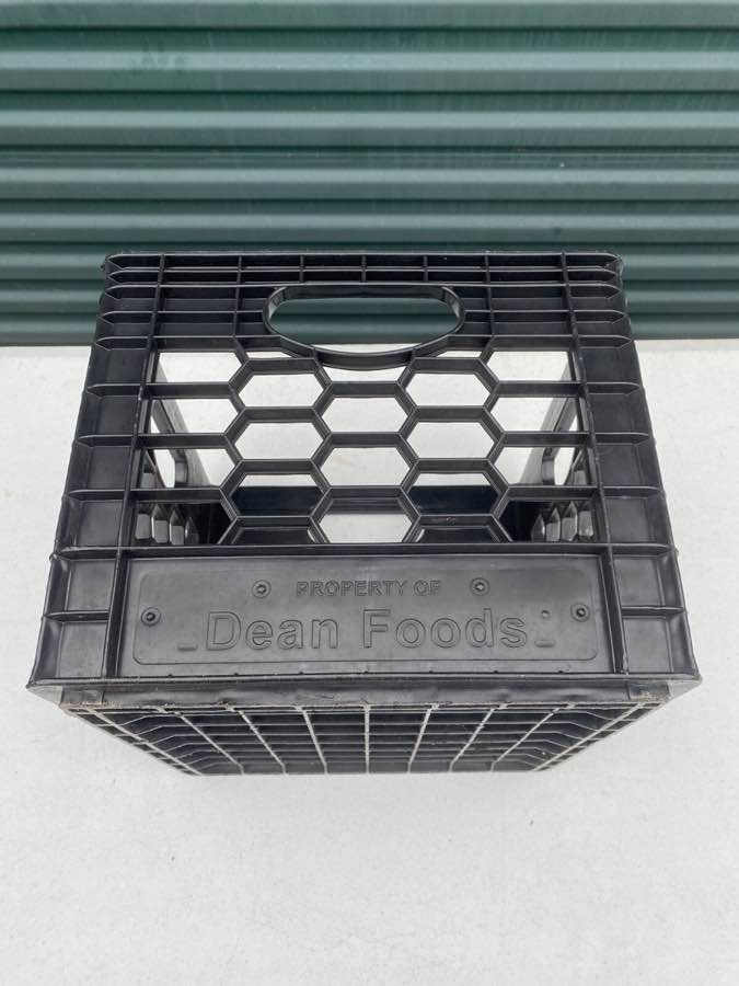 Milk Crate Dean Foods Quality Heavy Duty Crate 13" X 13" x11" Black
