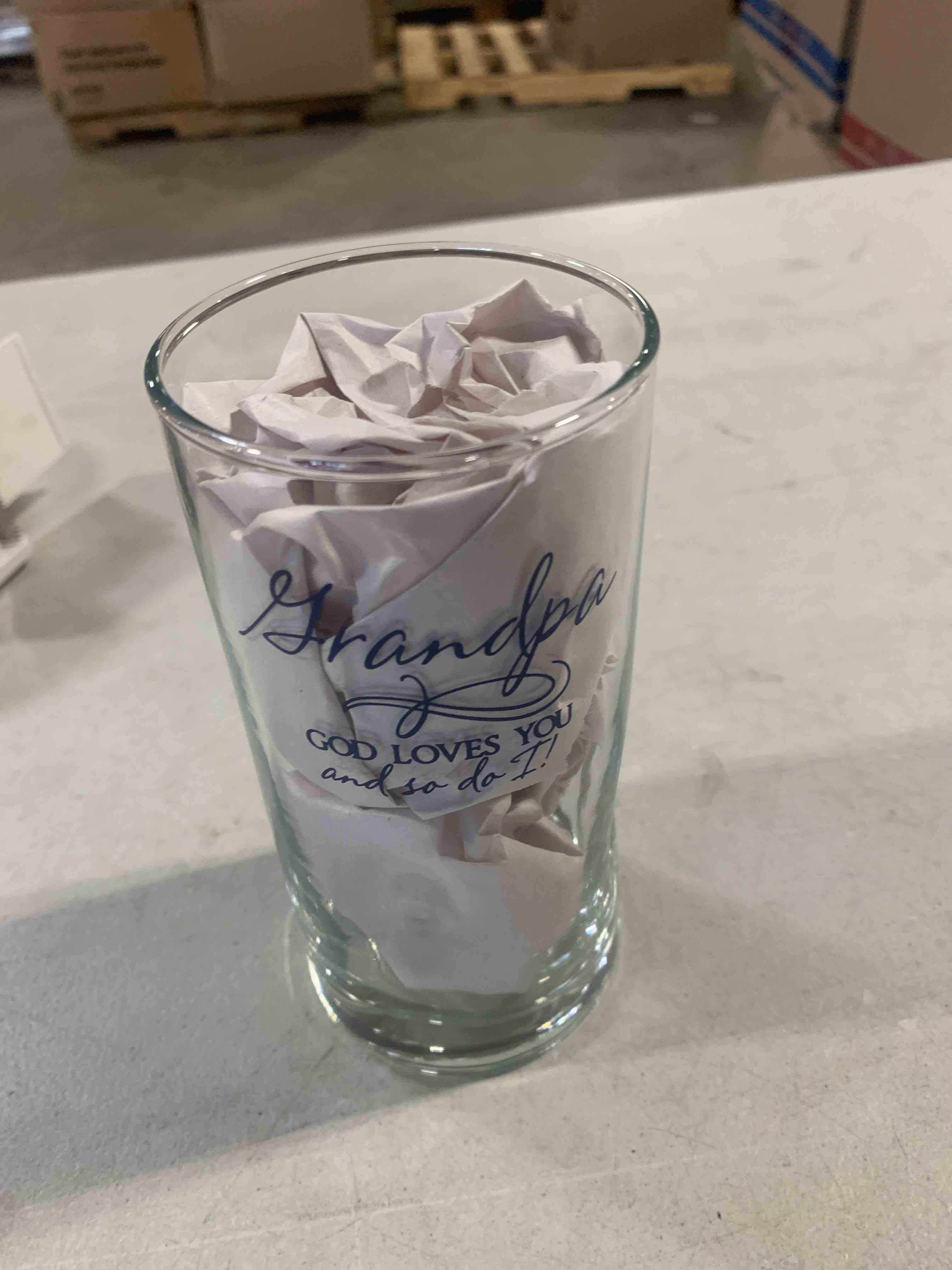 Grandpa God Loves You and so do I Glass