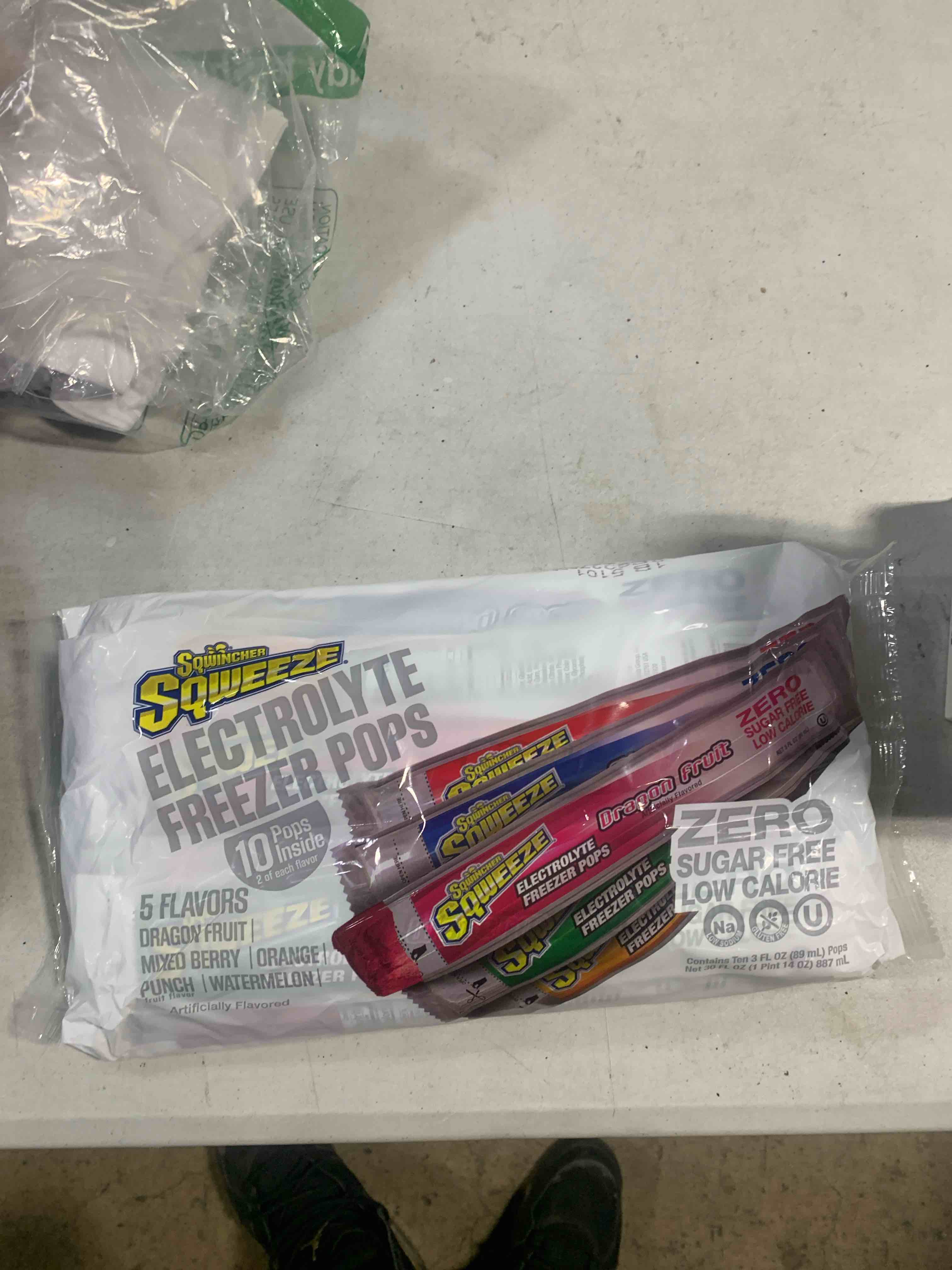 Sqwincher Sqweeze Zero Sugar Freezer Pops, 5 Assorted Flavors, 3 oz Packet (10 count)