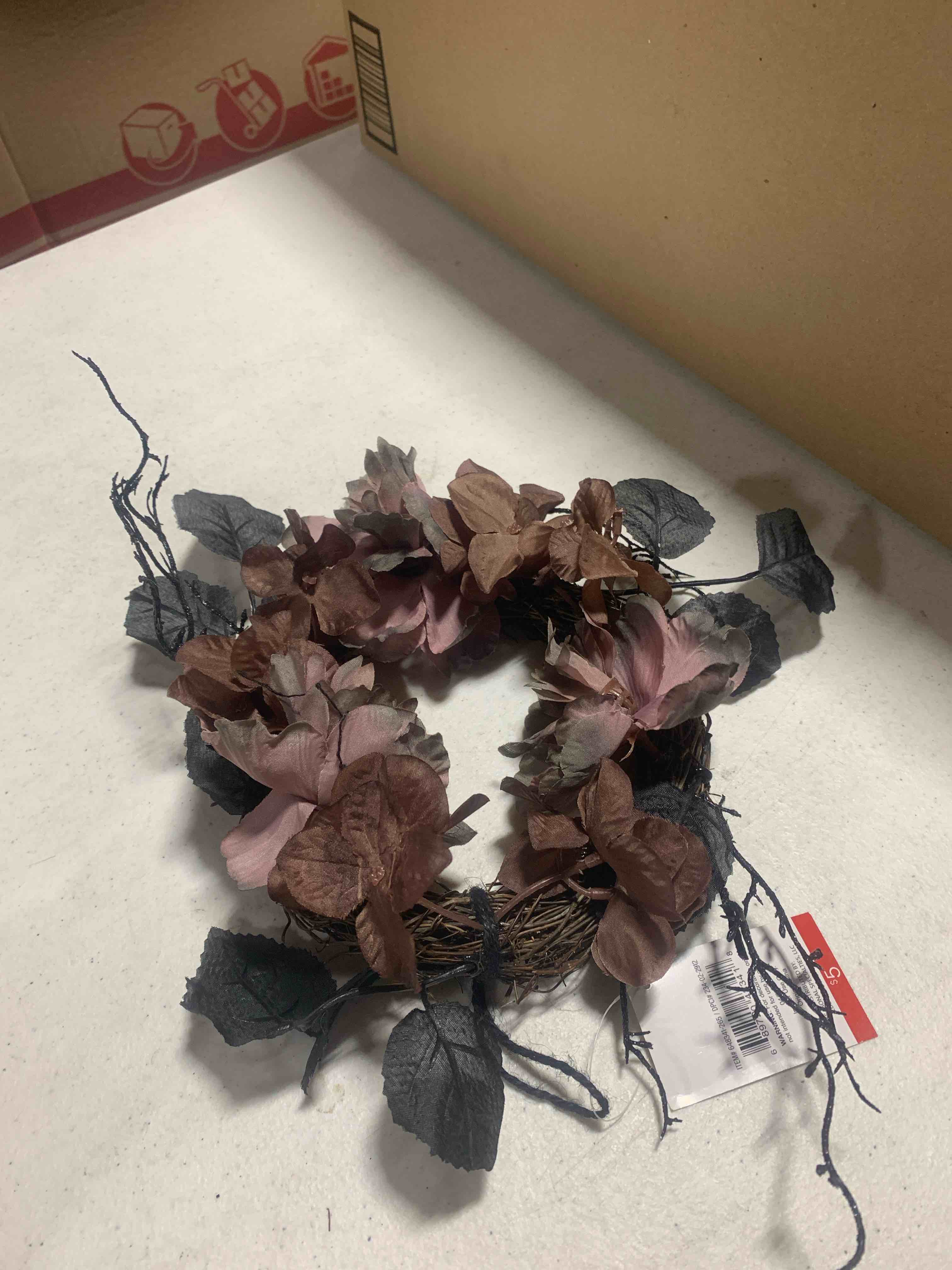 7” fall wreath for indoor decoration 