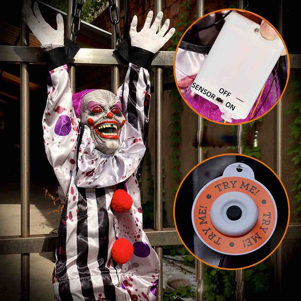 55” hanging clown Halloween decoration 