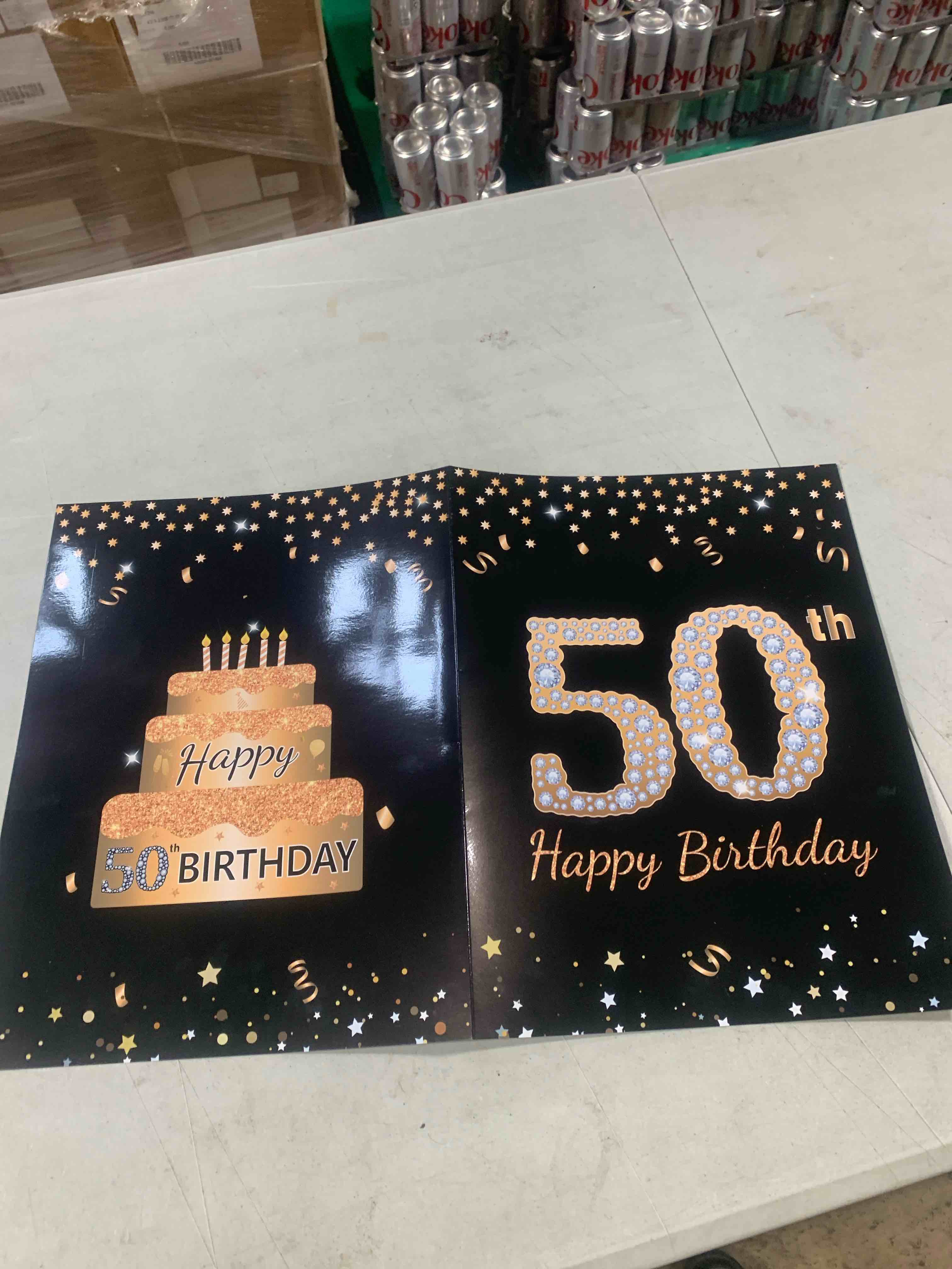 50th birthday X-Large 22” x 14” card/banner