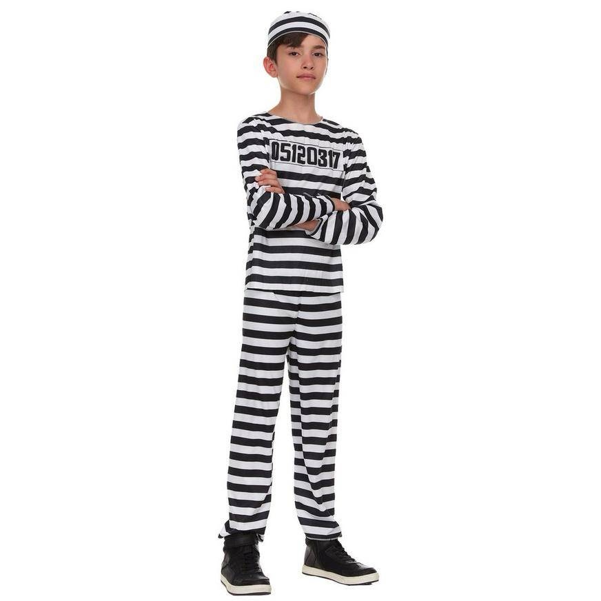 Child 6-8 Years Prisoner Halloween Costume, Medium 