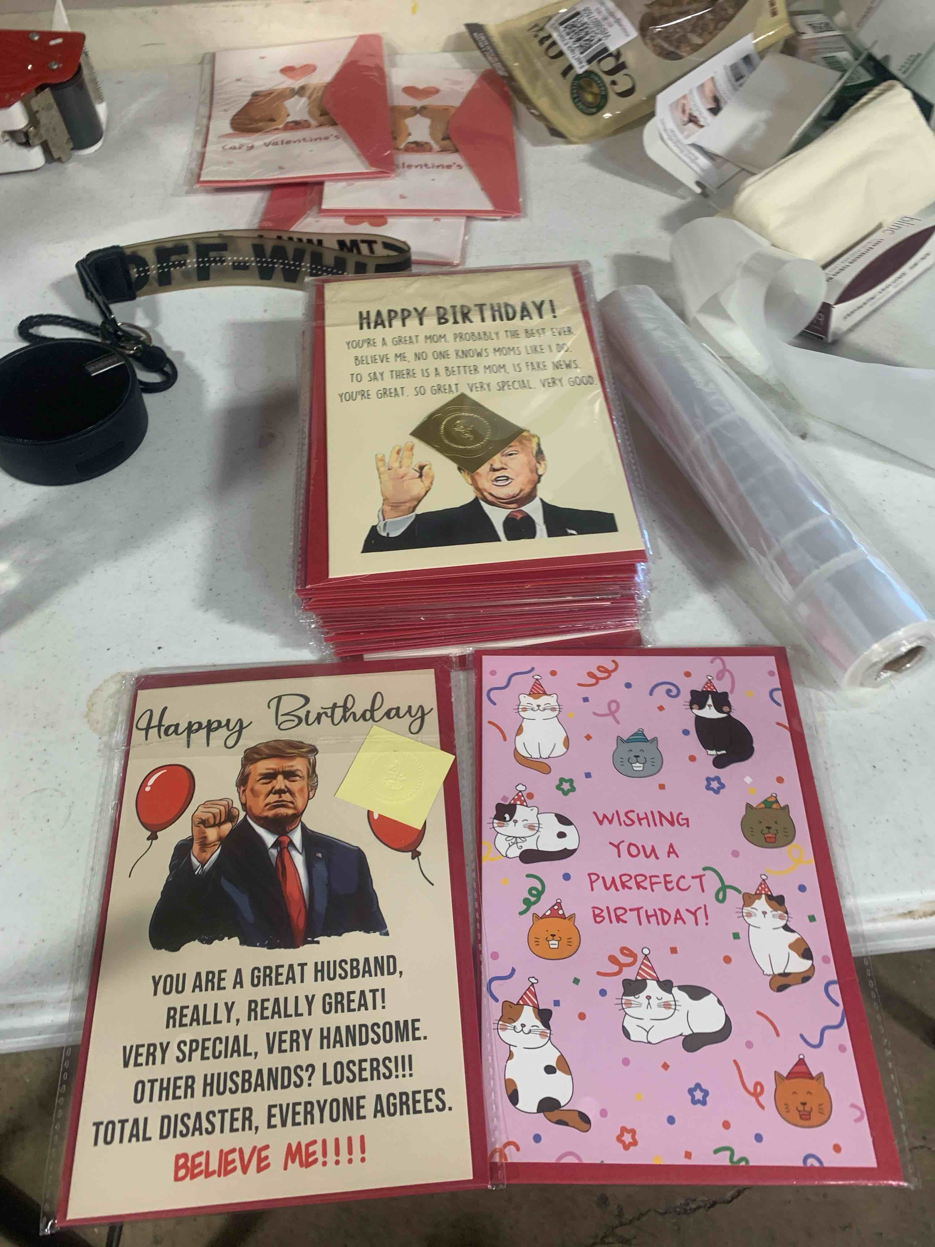 lot of 25 birthday cards with envelopes, random ages 