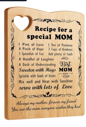 mothers day gifts for mom -birthday gifts for mom from daughter son, mom cutting board