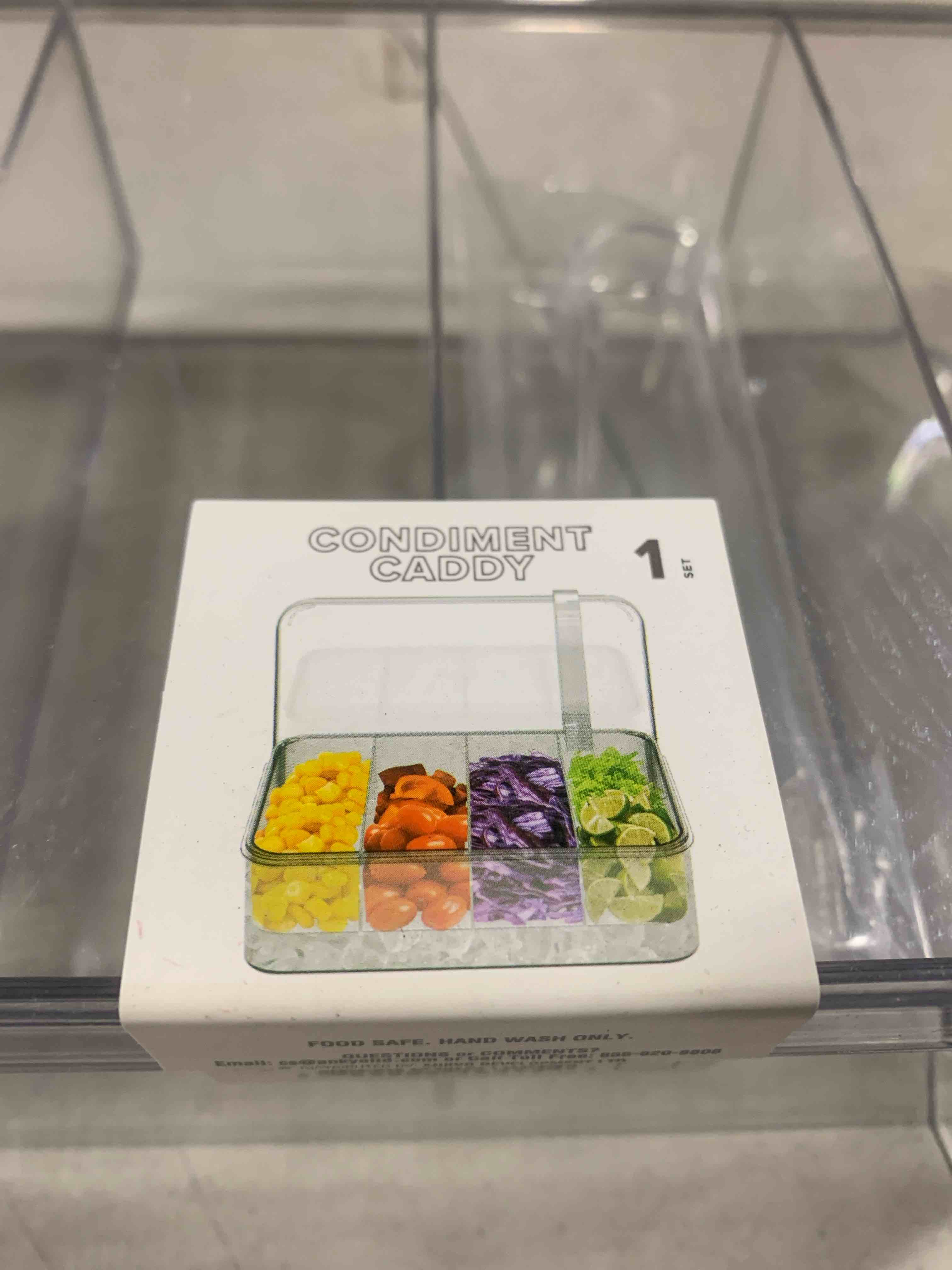 Condiment Caddy with Tongs 