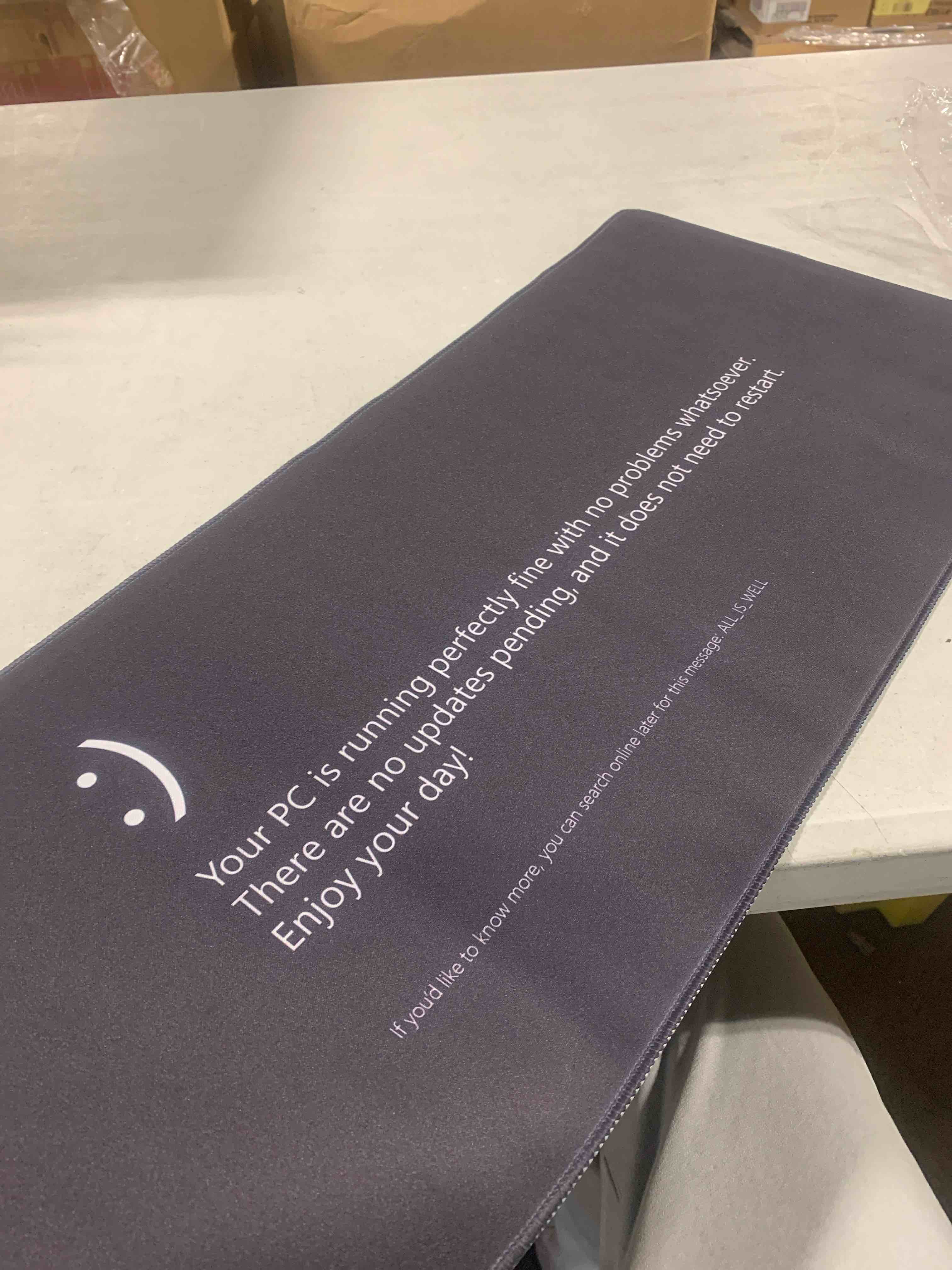 black X-Large extended mousepad