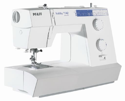 Condition photo showing Good Condition for Pfaff Hobby 1142 Sewing Machine w/pedal and case, verified working 