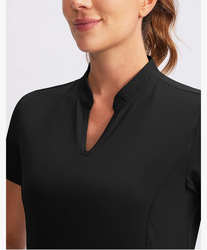 (LONGSLEEVE, X-Large) Women's Golf Polo Shirt V-Neck