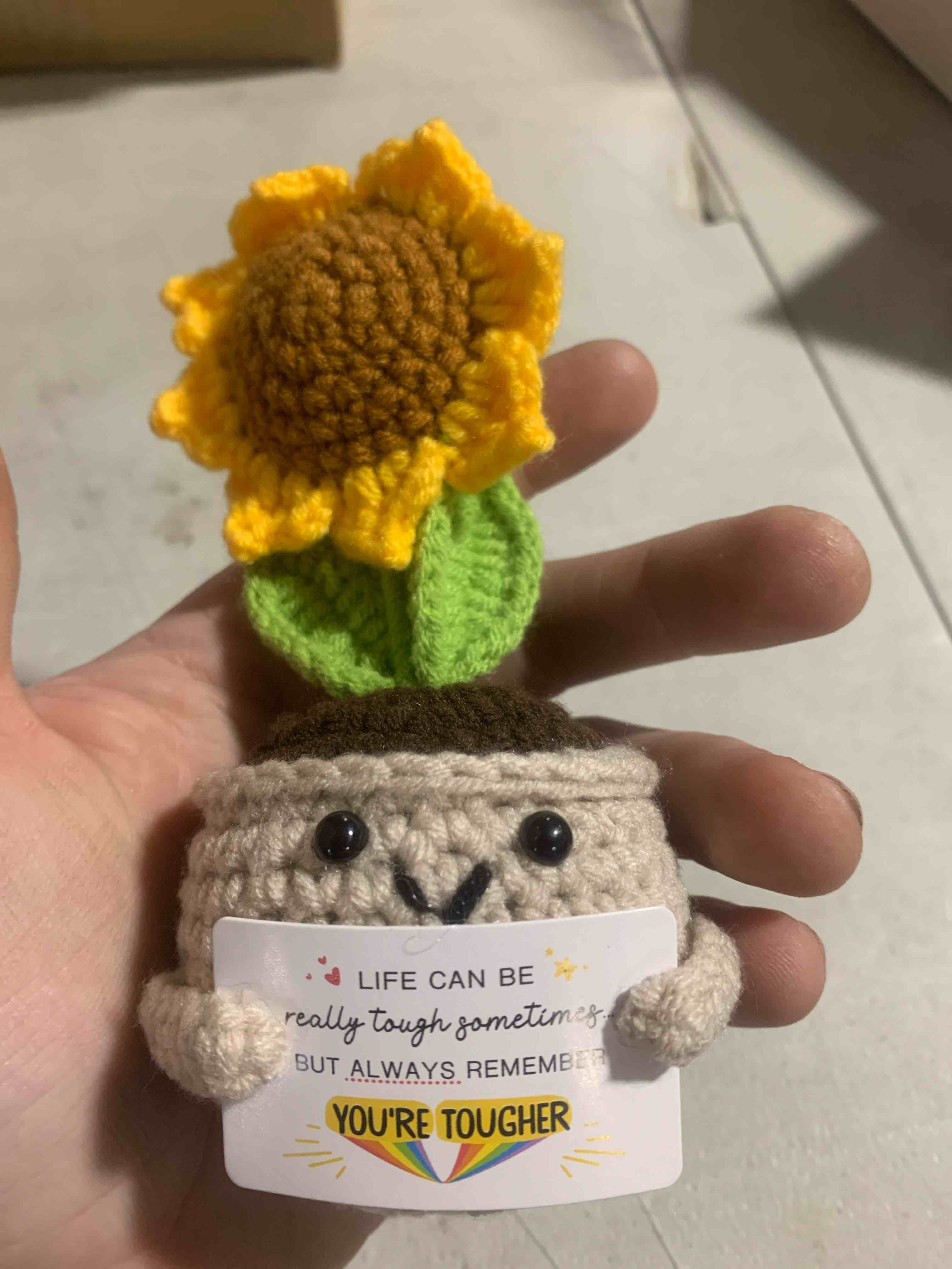 MBL Appreciation Gifts for Teacher Women - Thank You Gifts for Woman Coworkers Boss Lady, Thank You for Helping Me Grow Handmade Crochet Sunflower for Teachers Last Day of School Back to School