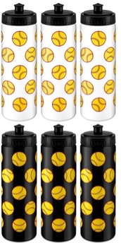  6 Reusable Sports Squeeze Water Bottle