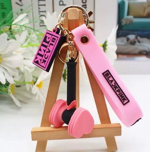 Luminous K Pop BLACKPINK Keychain for Women Backpack Tote Handbag Charm Decor Accessories