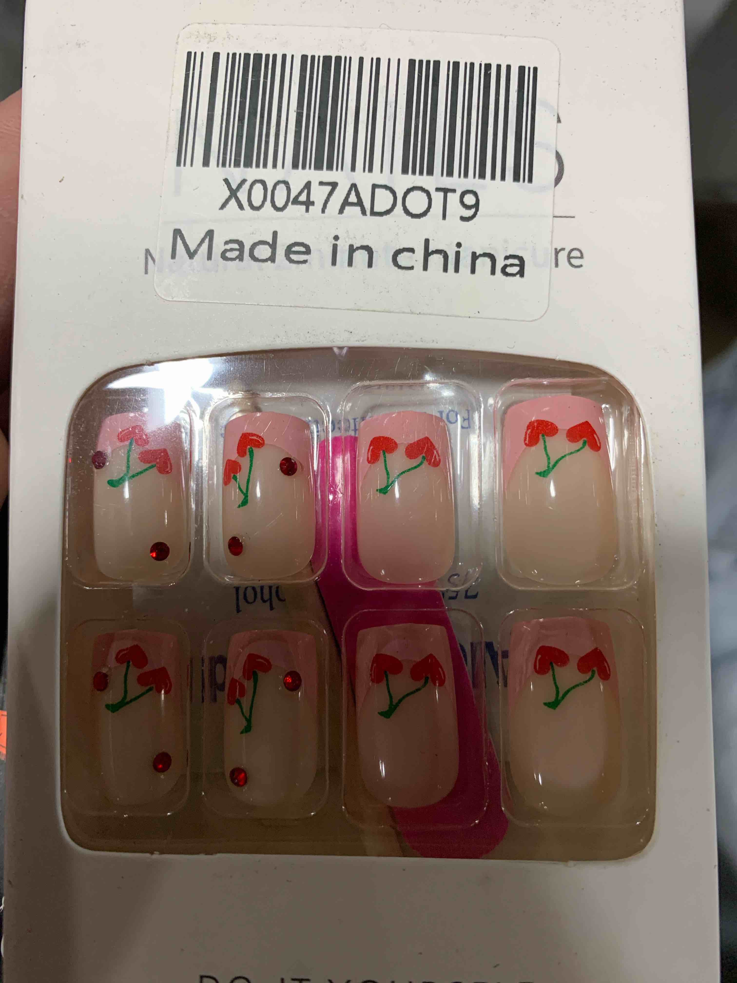 24 Pcs Summer Press on Nails Medium Square Black Fake Nails Glossy Acrylic Nails Glitter Designs False Nails Full Cover Glue on Nails for Women and Girls Artificial Nails