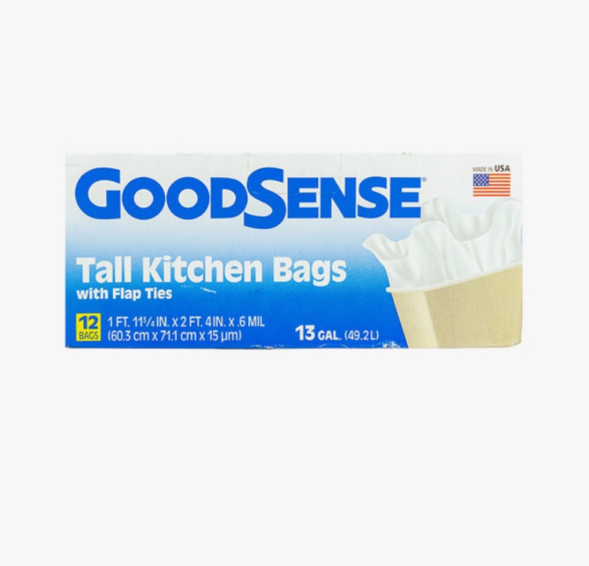 Good Sense Tall Kitchen Bags with Flap Ties