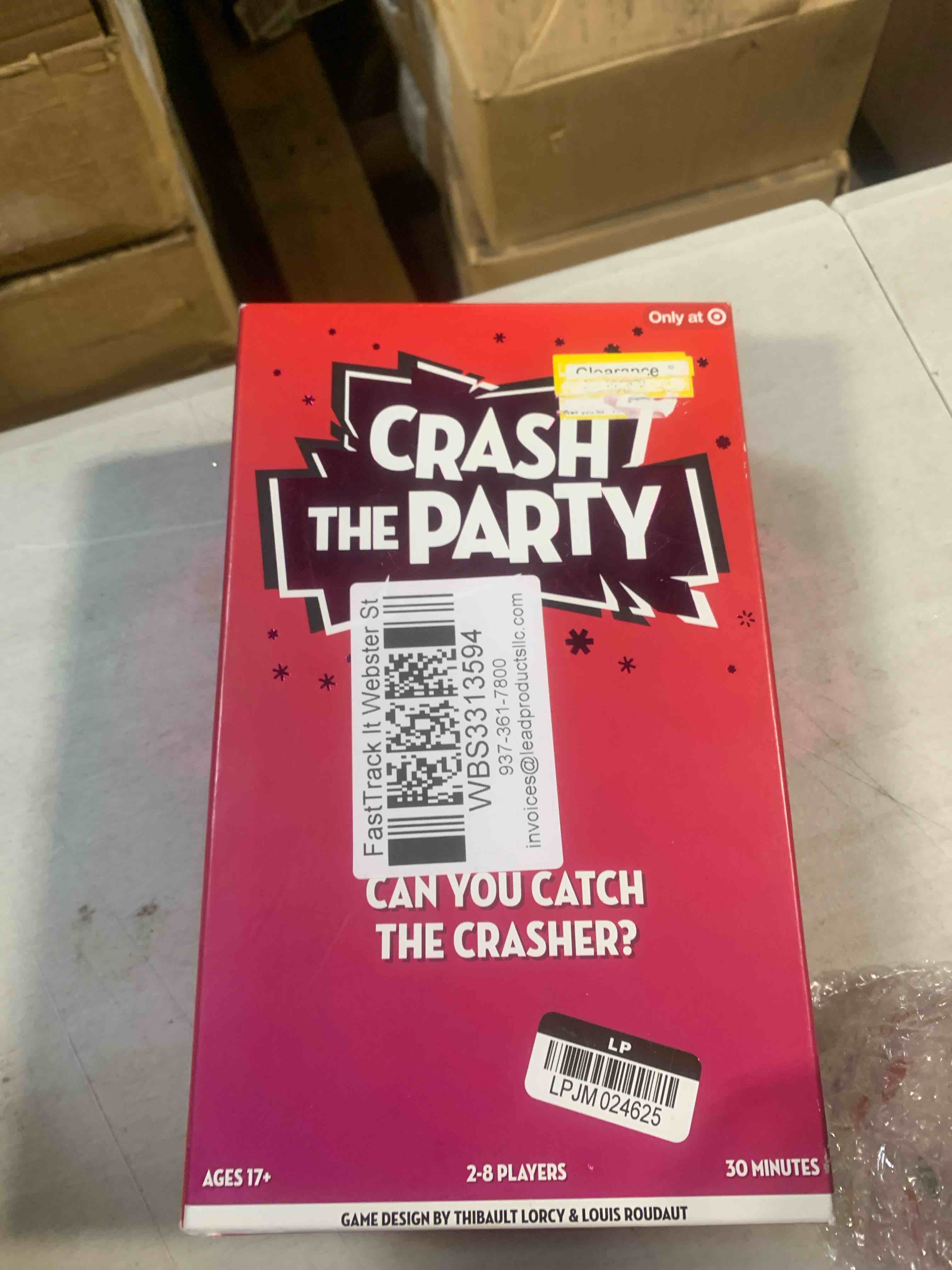 Condition photo showing New/Like New for Crash the Party Game
