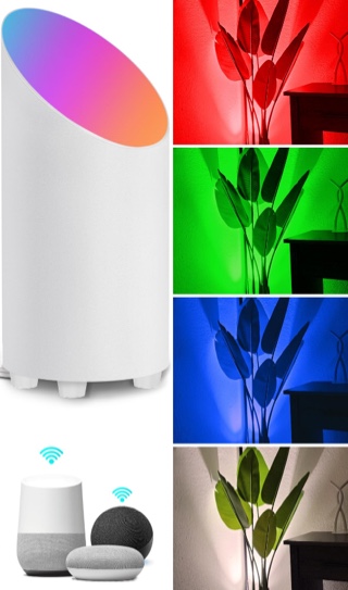 (1 pack) sunvie smart floor can light 5w rgbw color changing up lights indoor with timer 2700k-6500k floor spotlight dimmable uplighting indoor uplights for plant corner, app control alexa & google home