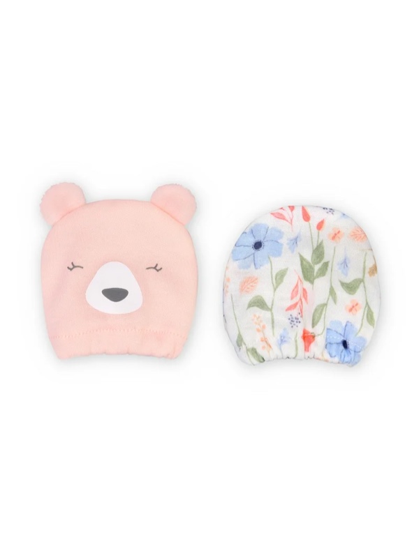 Condition photo showing New/Like New for Carter's Child of Mine, Infant Girl Floral Mittens, 2 Pack, Size Newborn