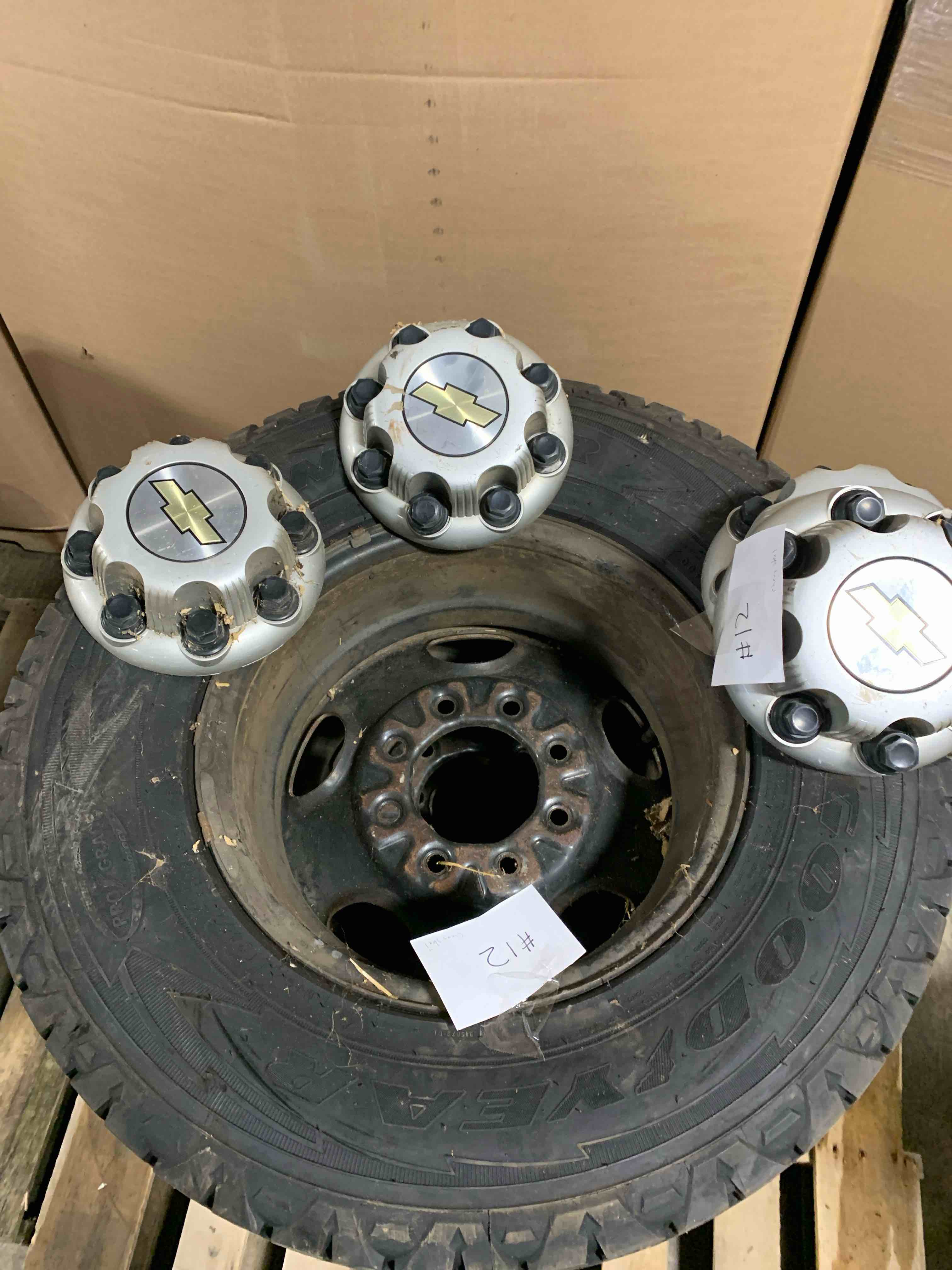 Condition photo showing Good Condition for LT 245/75R16 Tires and Rims