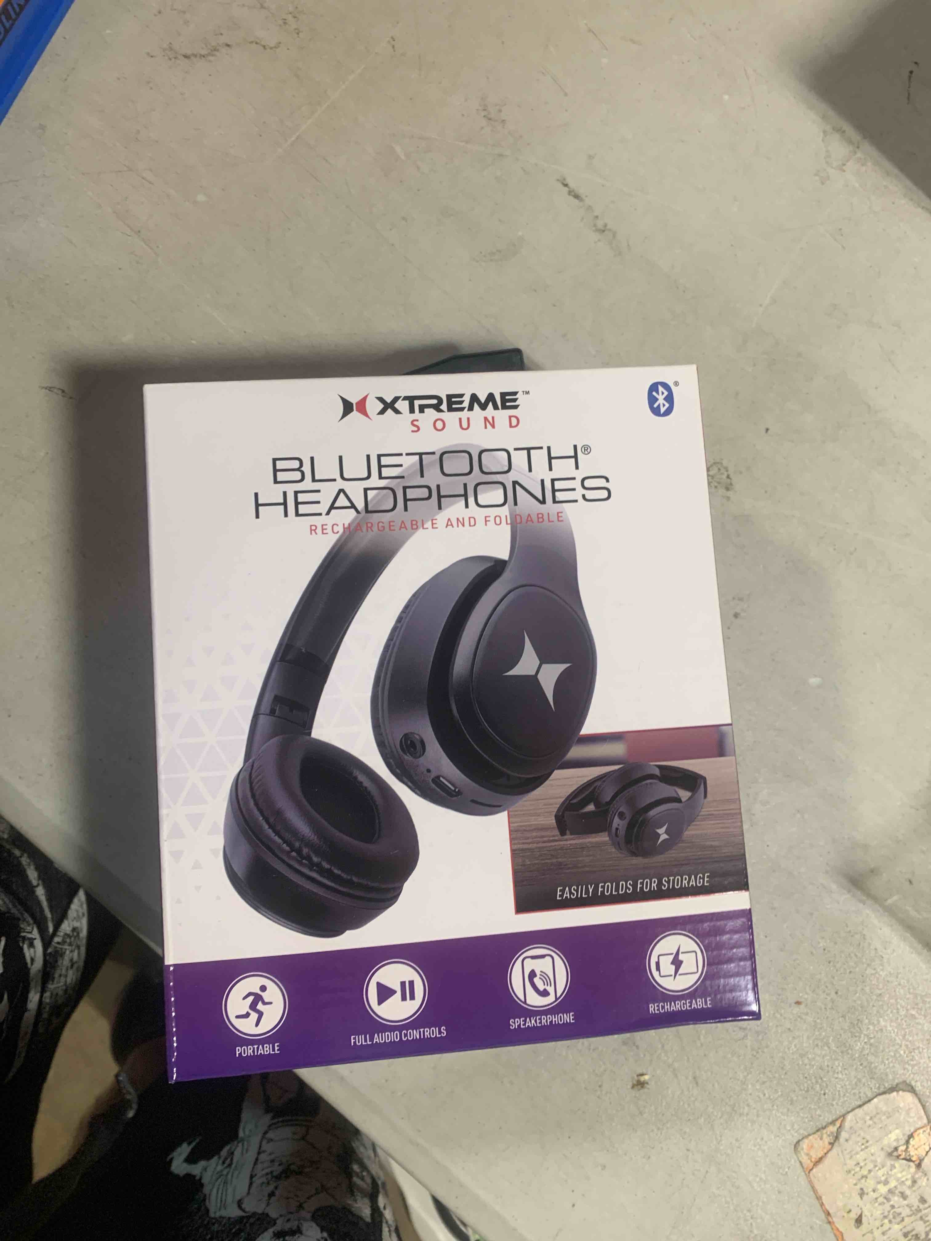 Condition photo showing New/Like New for Bluetooth headphones rechargeable and foldable