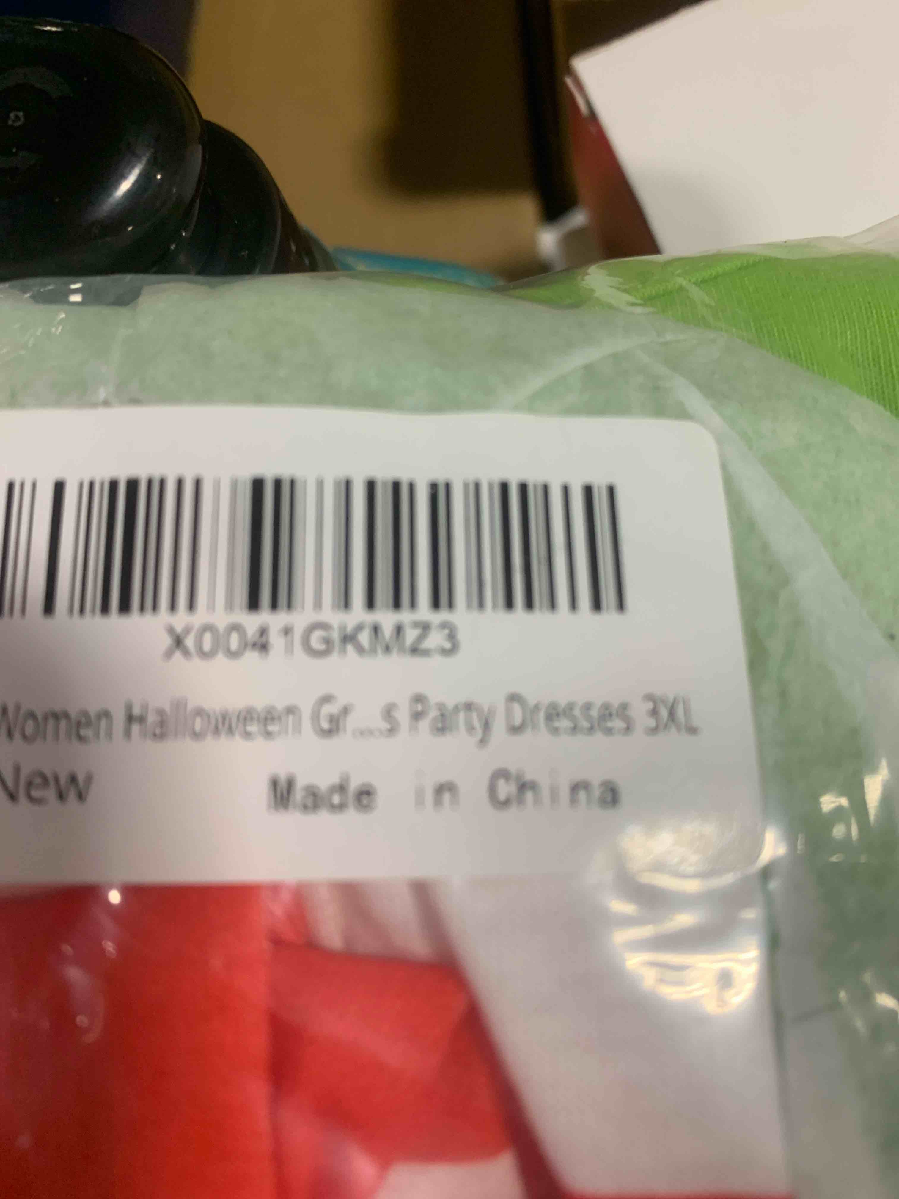 Condition photo showing New/Like New for Deerose Women Halloween Green Monster Costume Dresses Christmas Green Monster Ugly Xmas Party Dresses 3XL