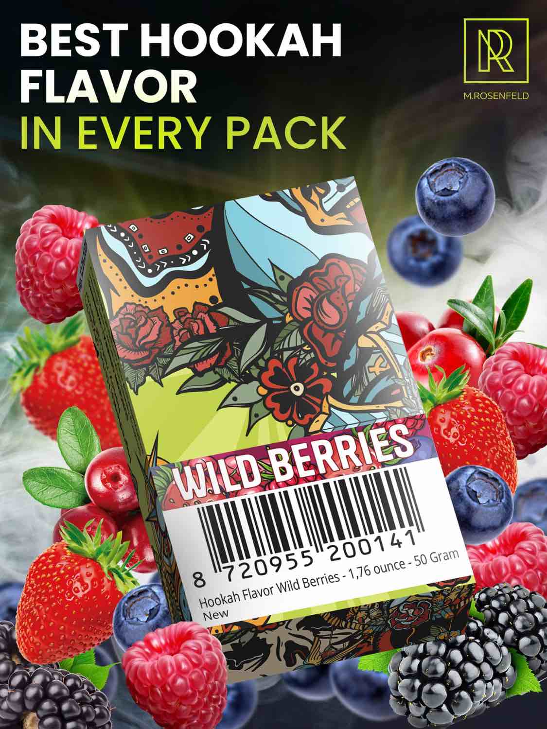 Condition photo showing New/Like New for Wild Berry Hookah Flavor - 1,76 ounce (50 gram) Non Tobacco Hooka Flavor for your Bowl - Try these Tobacco Free Shisha