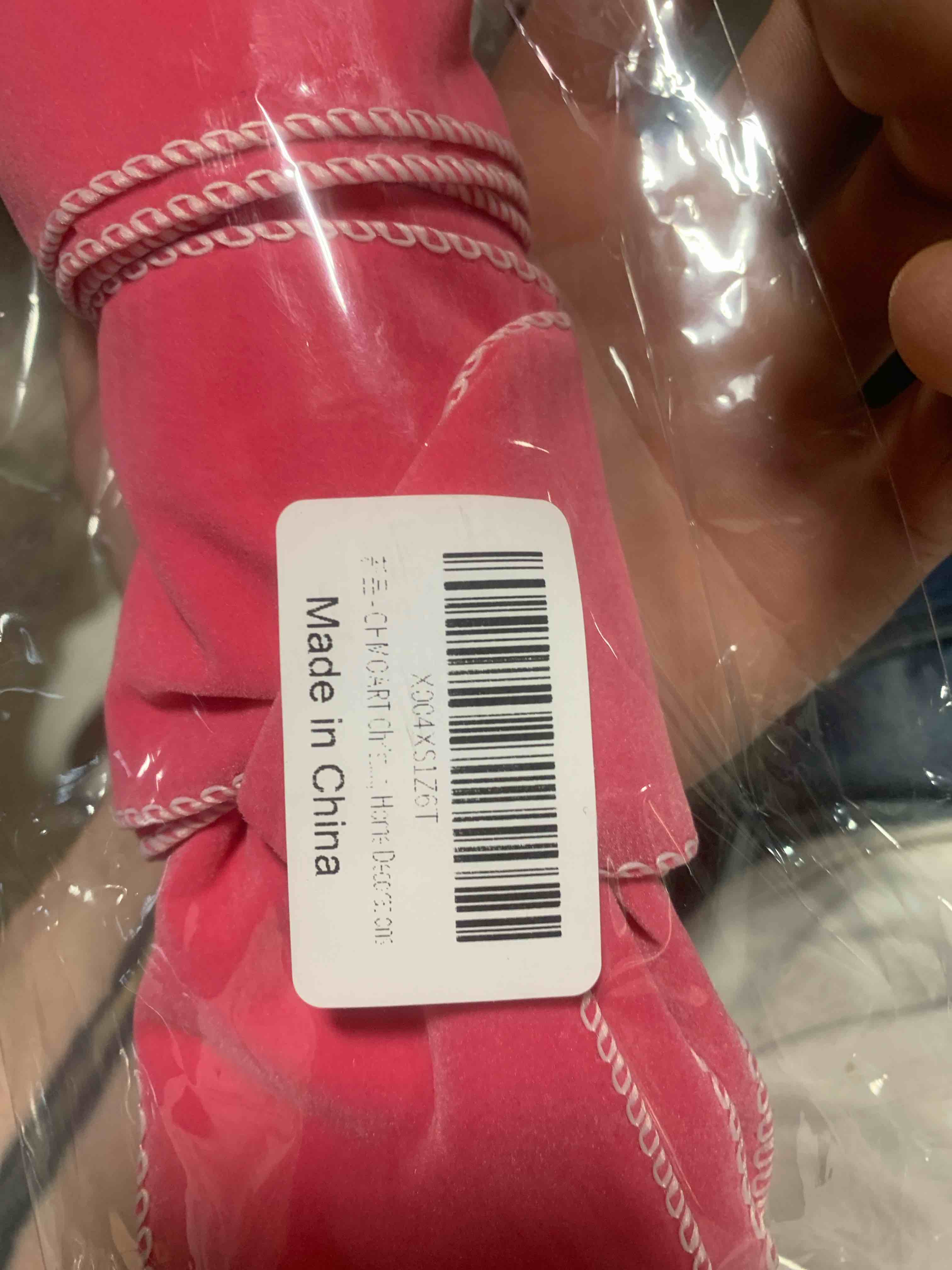 Condition photo showing New/Like New for Christmas Wreath Bow, 10 x 18 Inches Large Pink Velvet Bow, Holiday Craft Bow, Tree Topper Ornament, Home Decorations