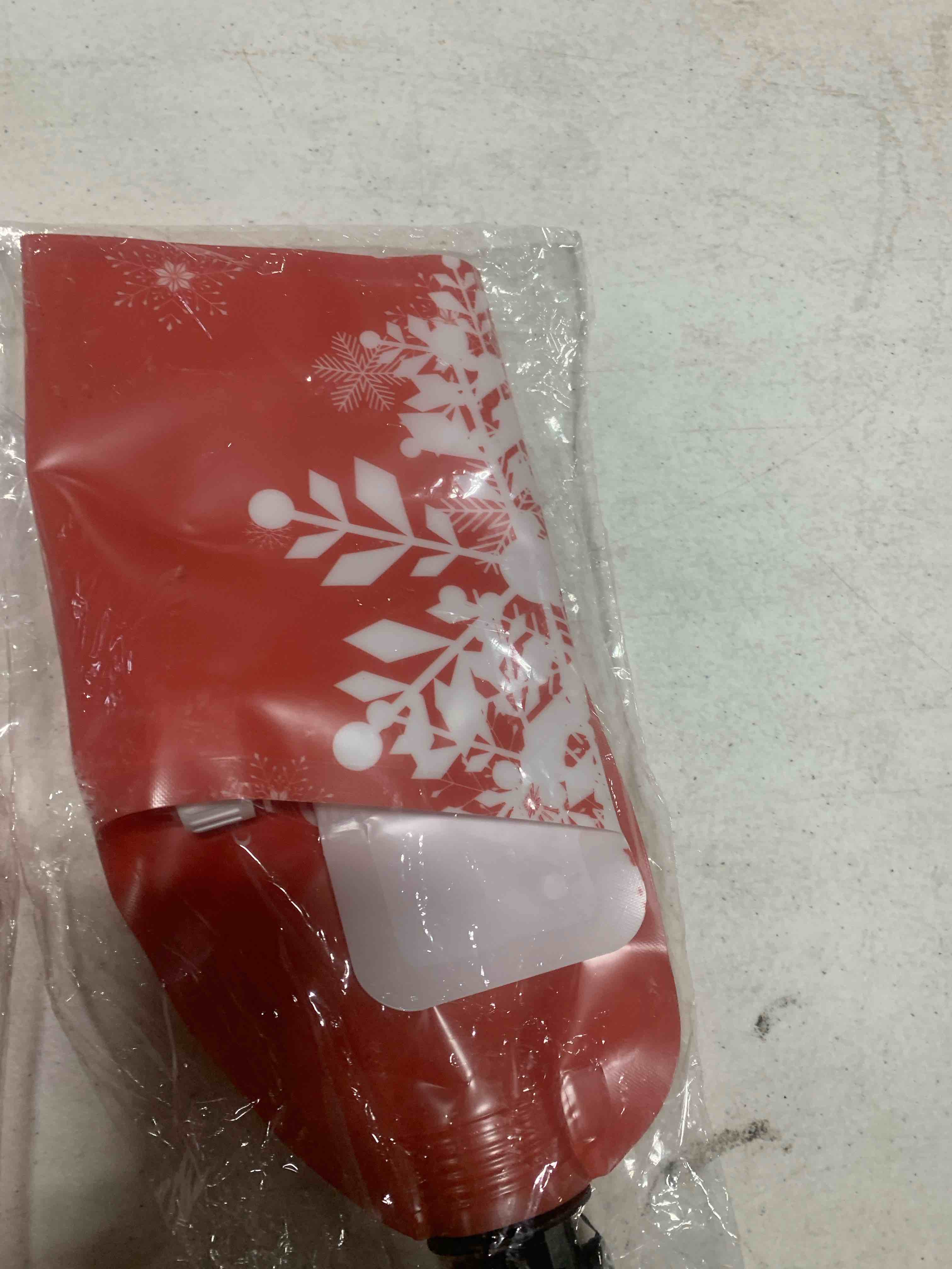 Condition photo showing New/Like New for Holiday Stocking Wine Dispenser Bag 2.0 - Fairly Odd Novelties - Fun Festive Drink Holder - Perfect for the Holidays!  Red/White  FON-10243