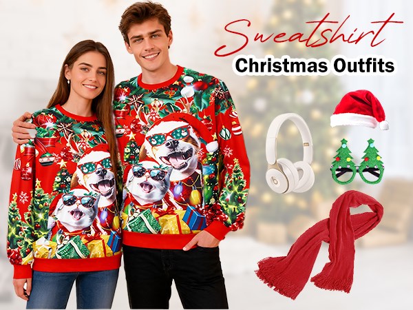 Condition photo showing New/Like New for Size Medium unisex 3D Printed ugly Christmas sweater