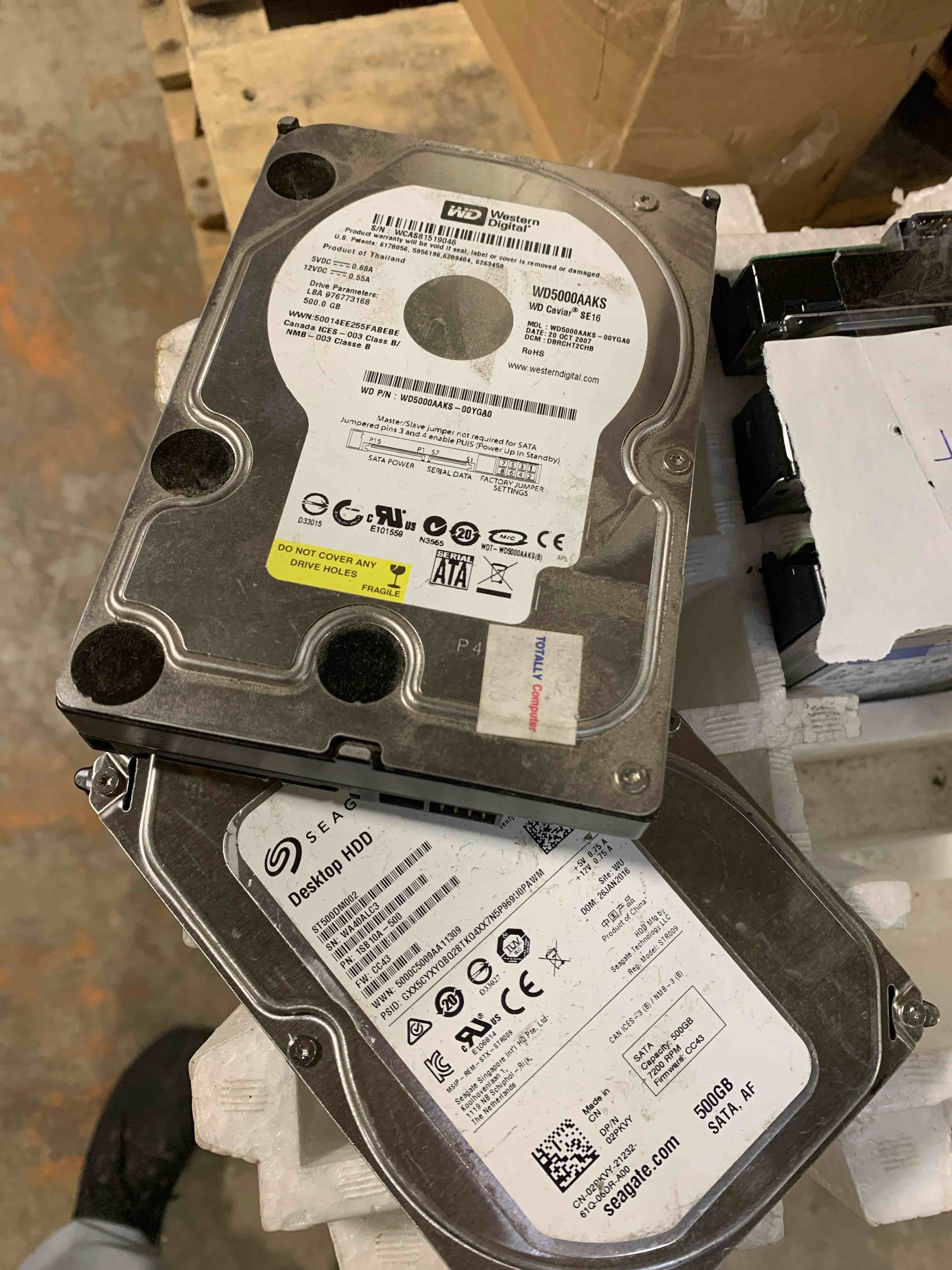 Condition photo showing Good Condition for Lot of 12 Desktop Harddrives