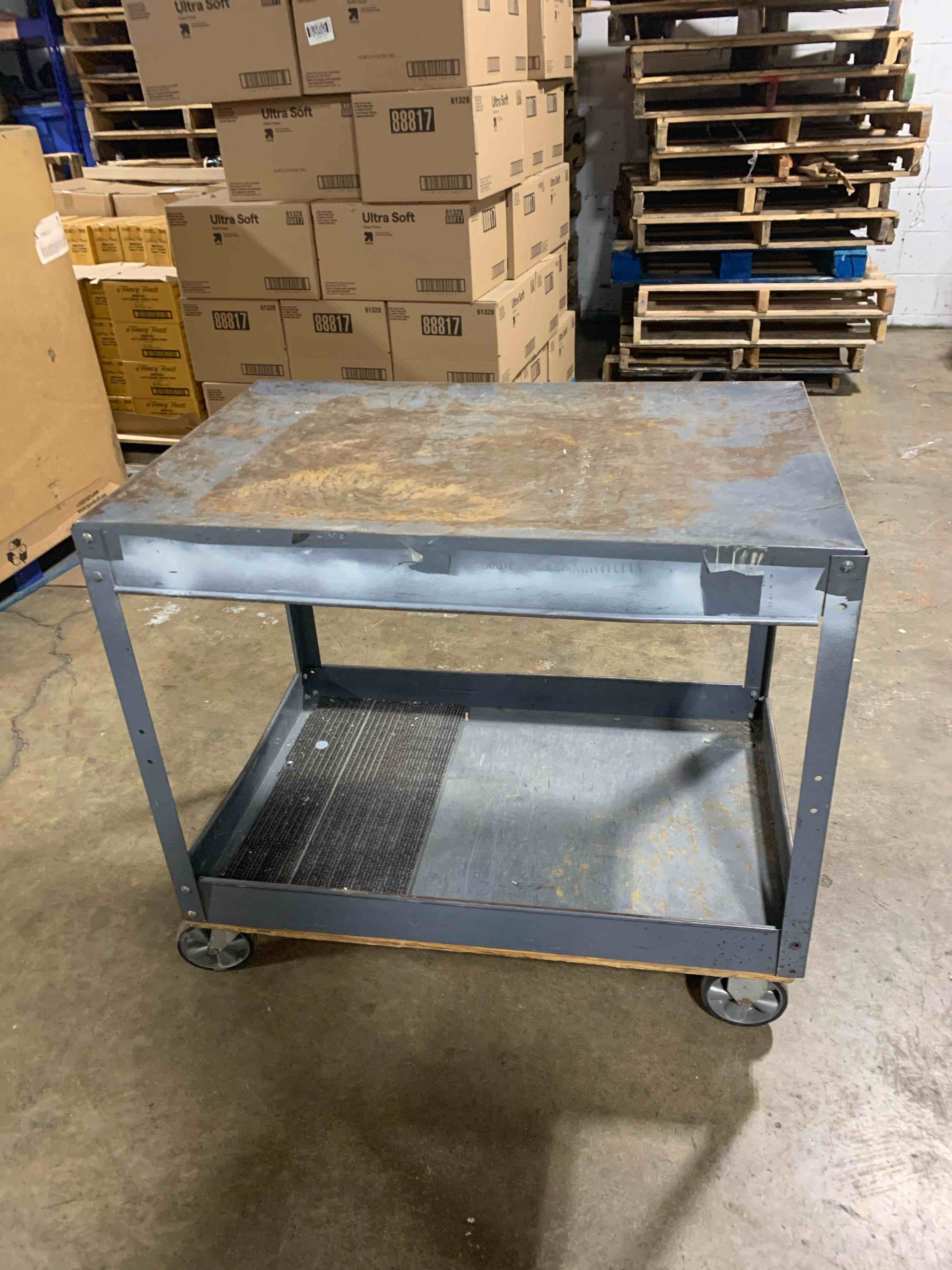 Condition photo showing As Is for Metal Rolling Cart 