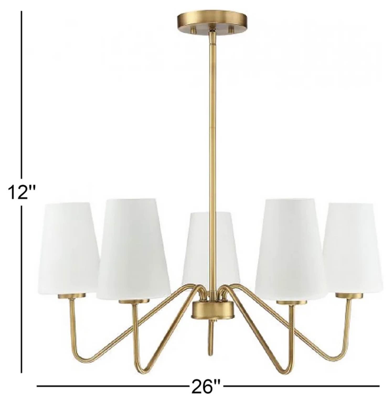 Higginson 5 Light Metal Dimmable Chandelier