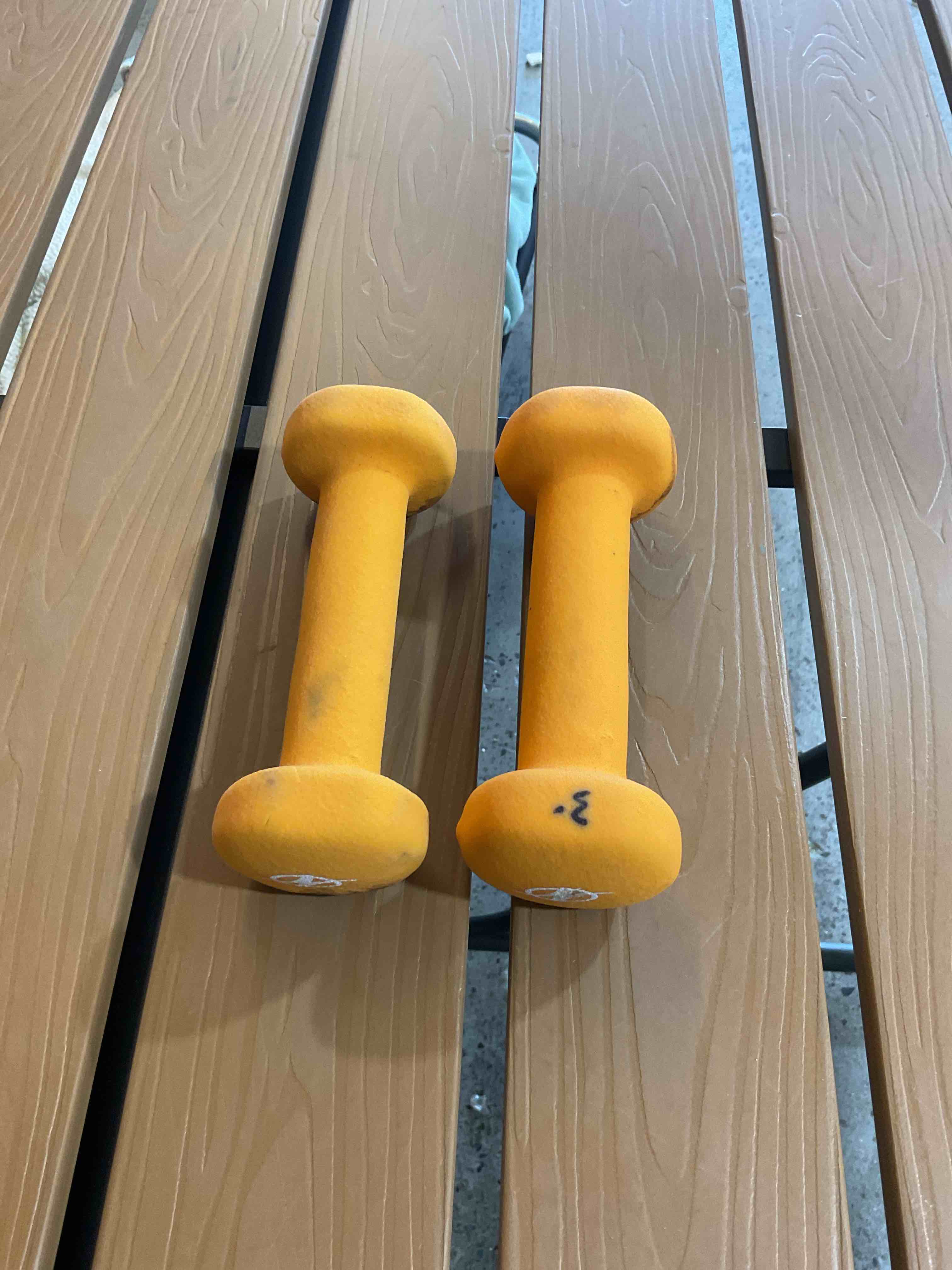 1.5 Pound Weights - Set of 2 - Yellow 