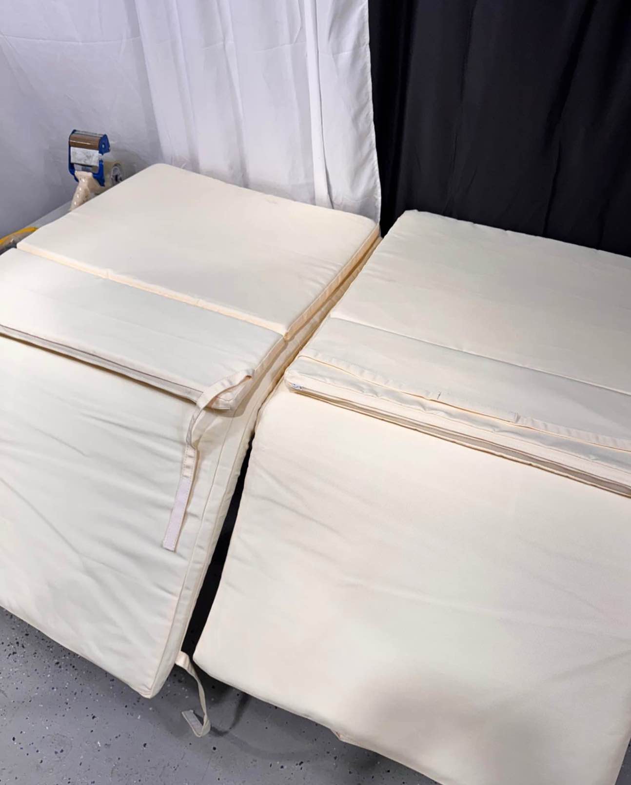 Cream Outdoor Lounger Cushions - Cream - 26”x78”