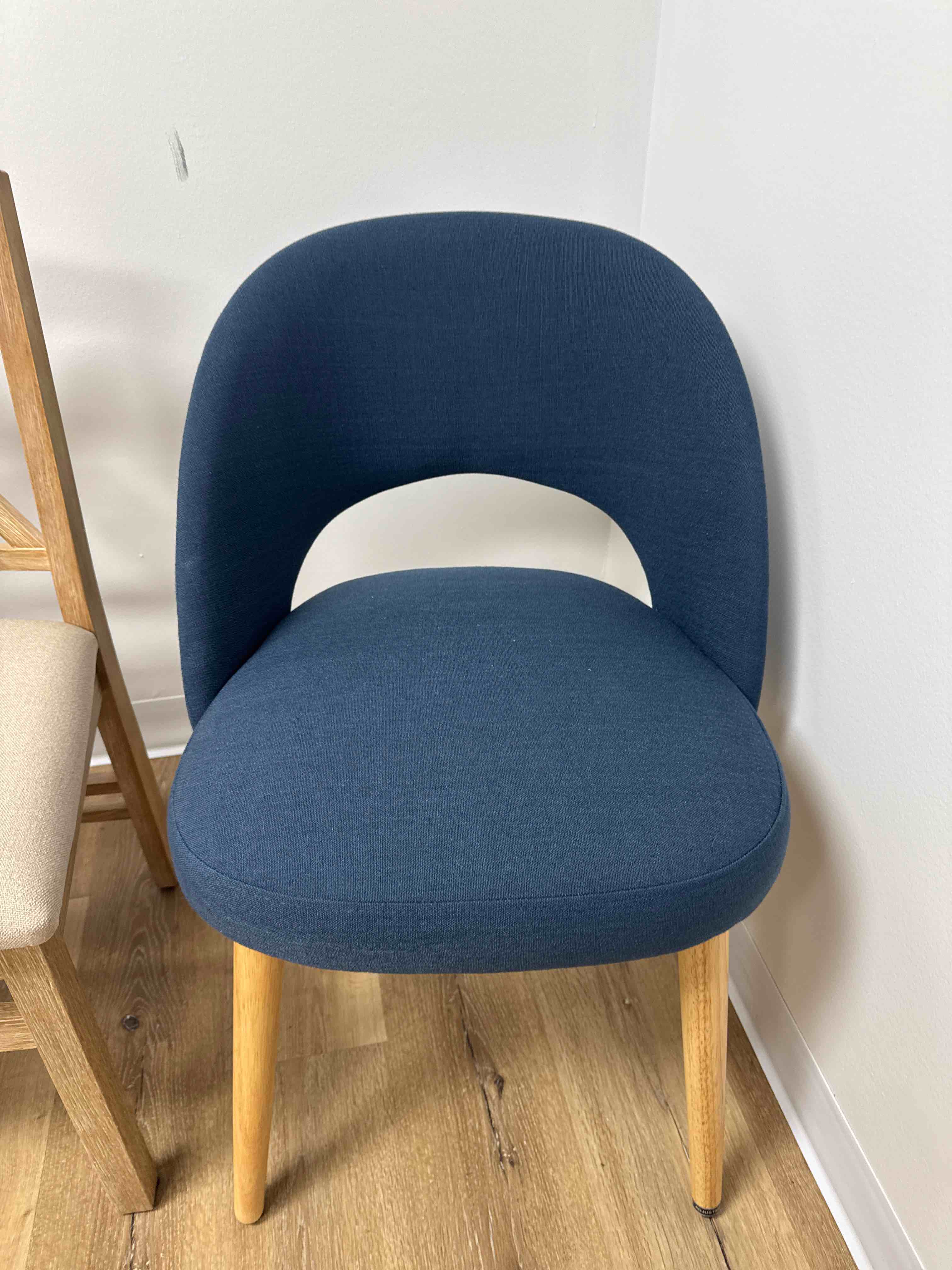 Galles Mid-Century Upholstered Dining Chair - Threshold™ Navy Blue