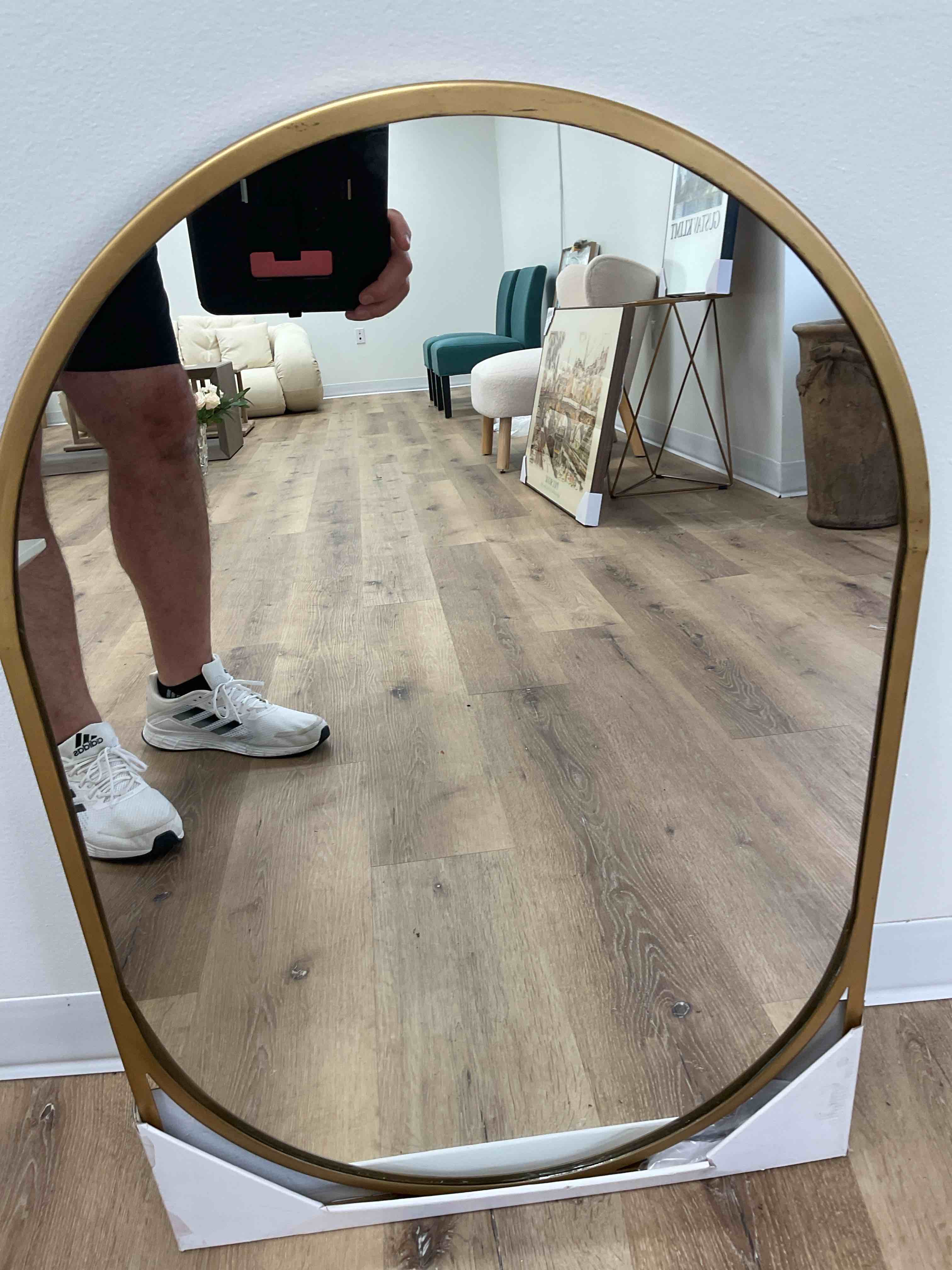 Gold wall mirror 20” x 30” new