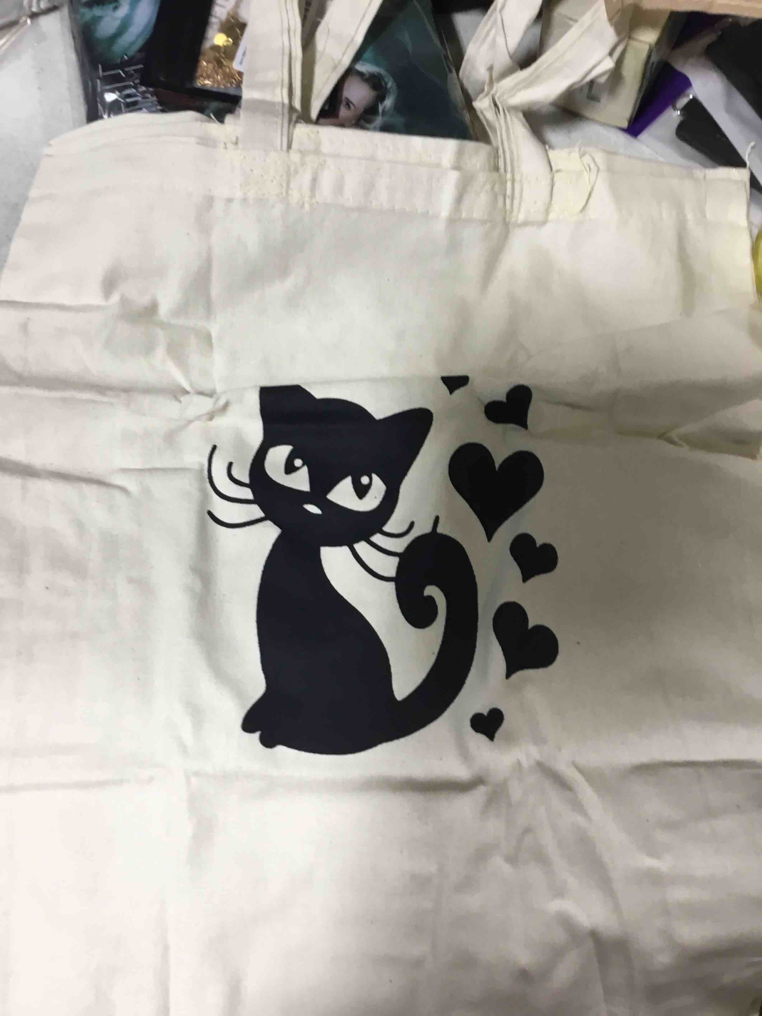 Cat printed tote bags 