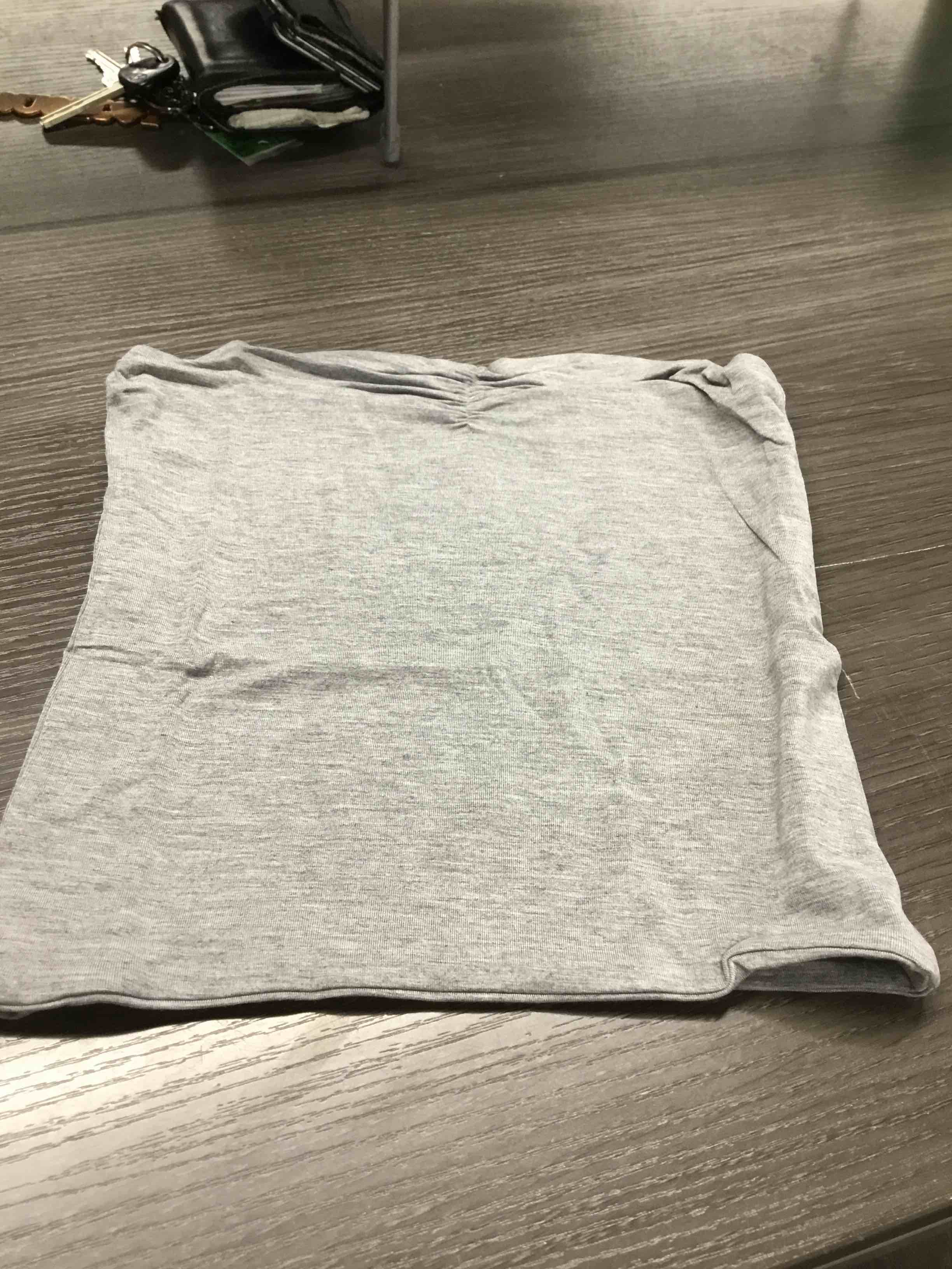 WOMENS CASUAL SUMMER CUTE SEXY TUBE CROP TOP (LIGHT GREY X-Small)