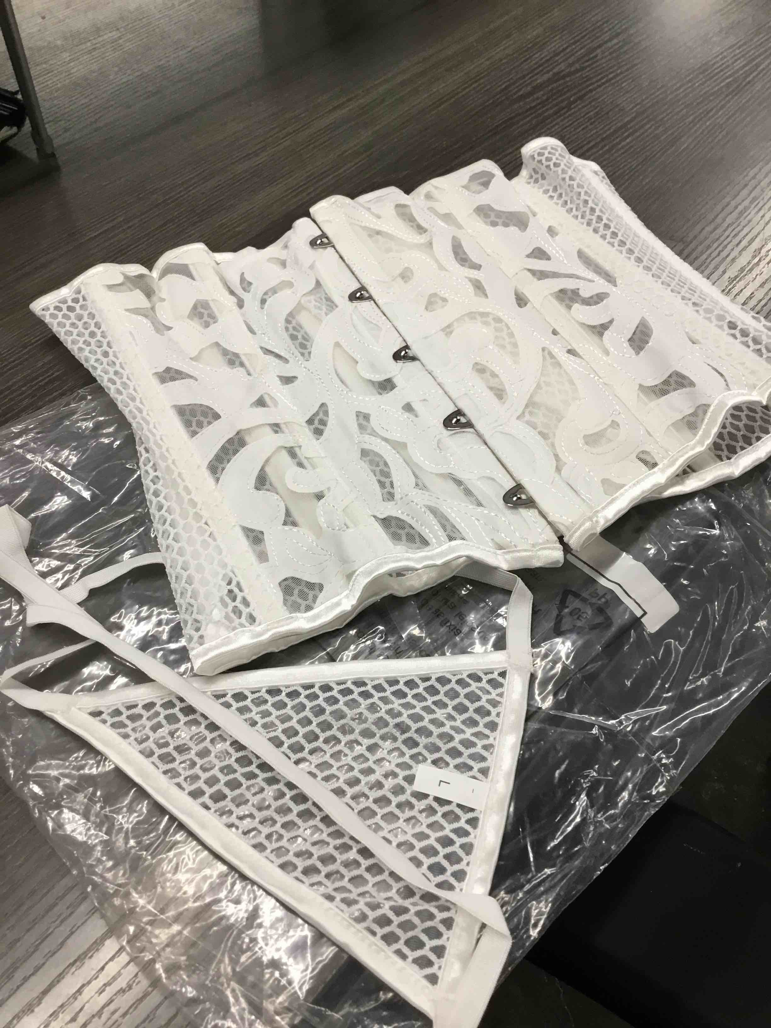 RARITY US WOMENS WHITE CORSET Large 
